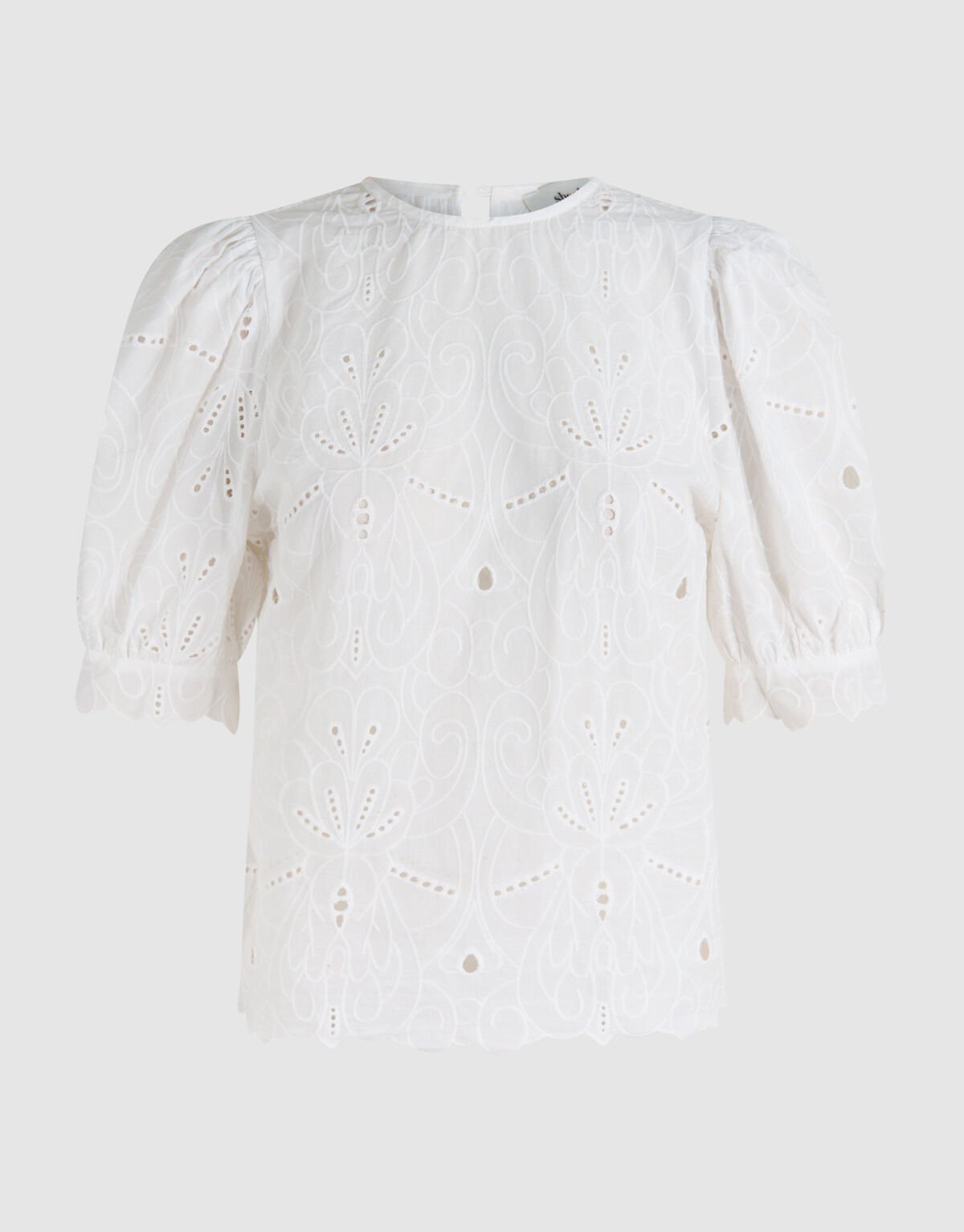 Embroidery Top Gebroken Wit By Fred SHOEBY WOMEN