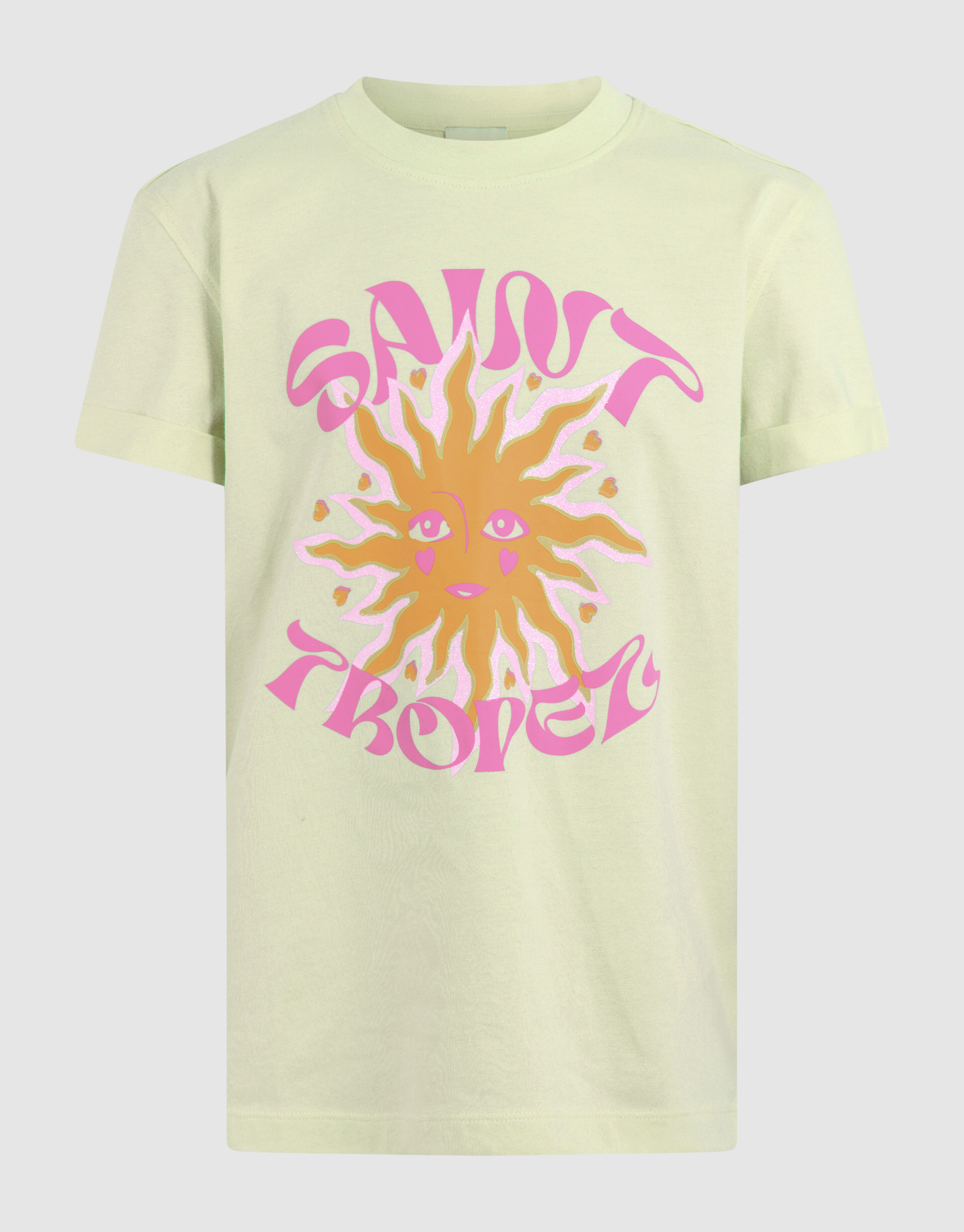 Saint Tropez Artwork T-shirt Lichtgroen SHOEBY GIRLS