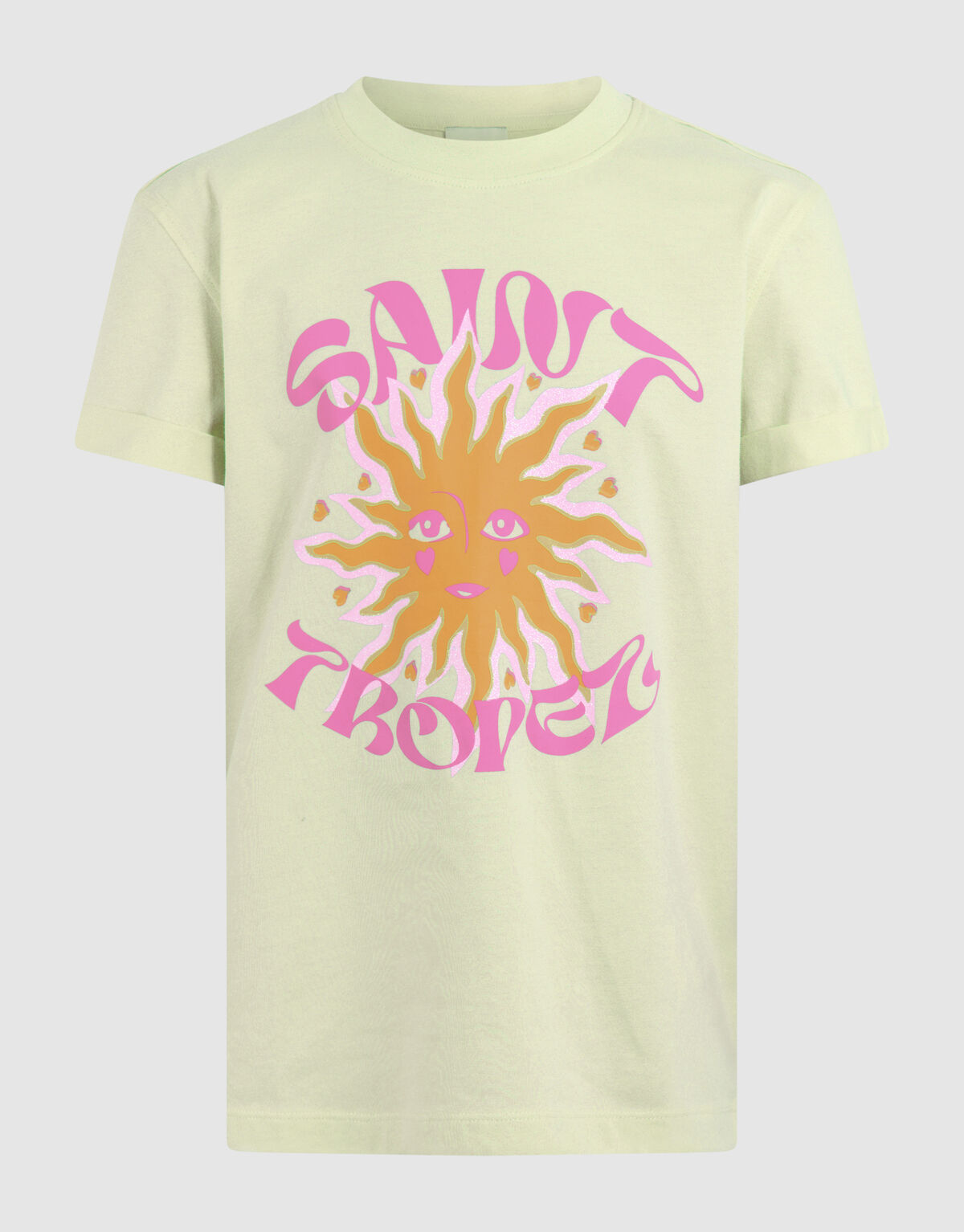 Saint Tropez Artwork T-shirt Lichtgroen SHOEBY GIRLS