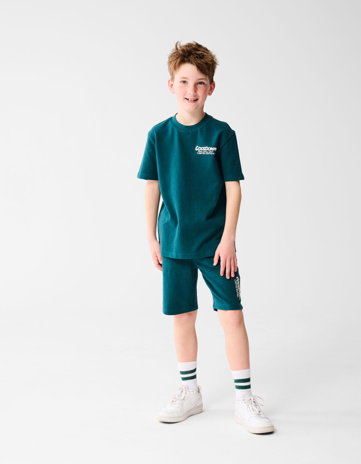 Tekst Short Donkergroen SHOEBY BOYS