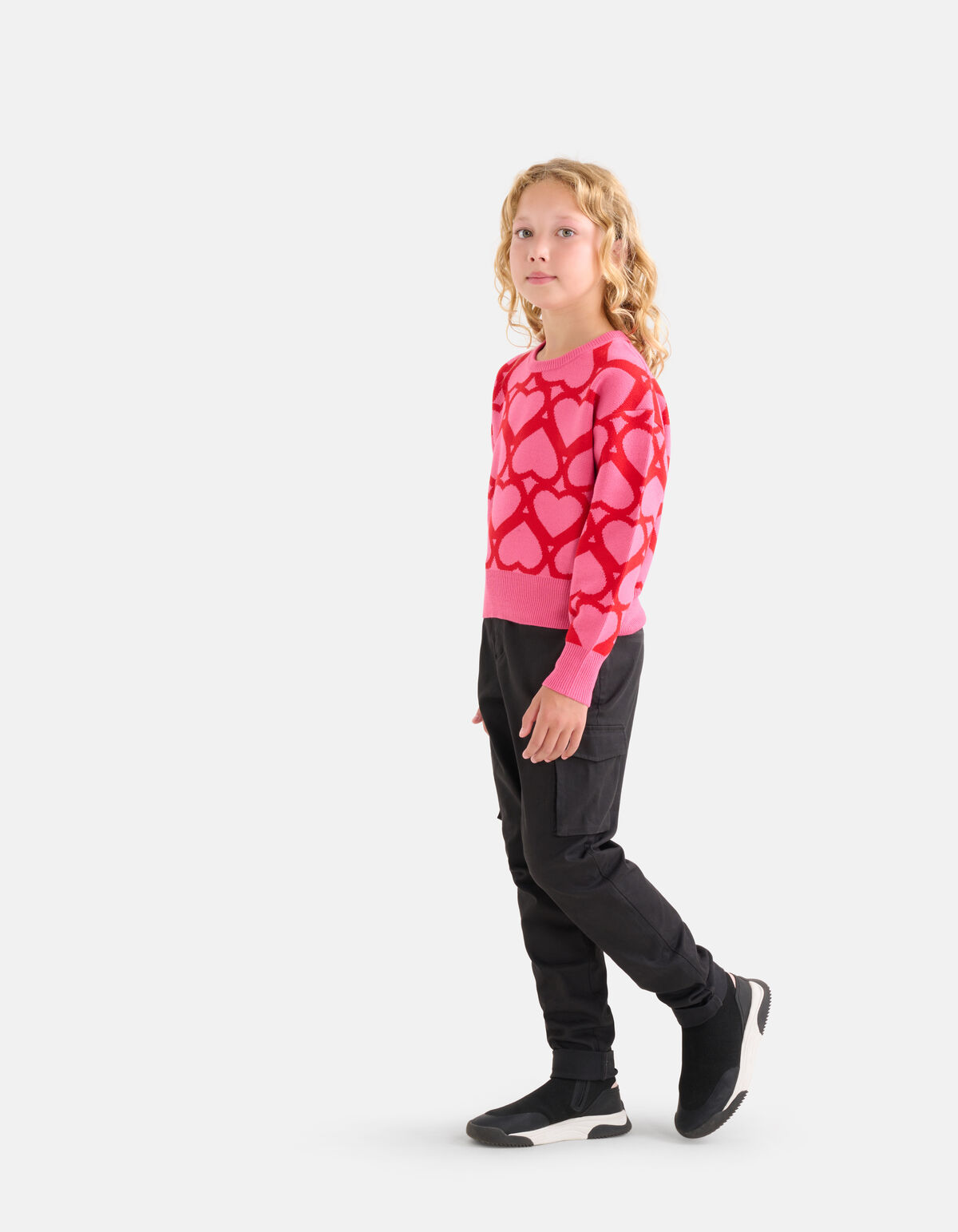 Printed Jacquard Trui Roze SHOEBY GIRLS