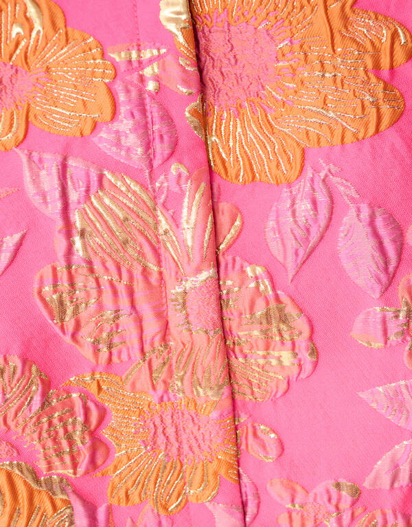 Jacquard Flower Blouse Roze/Oranje SHOEBY WOMEN