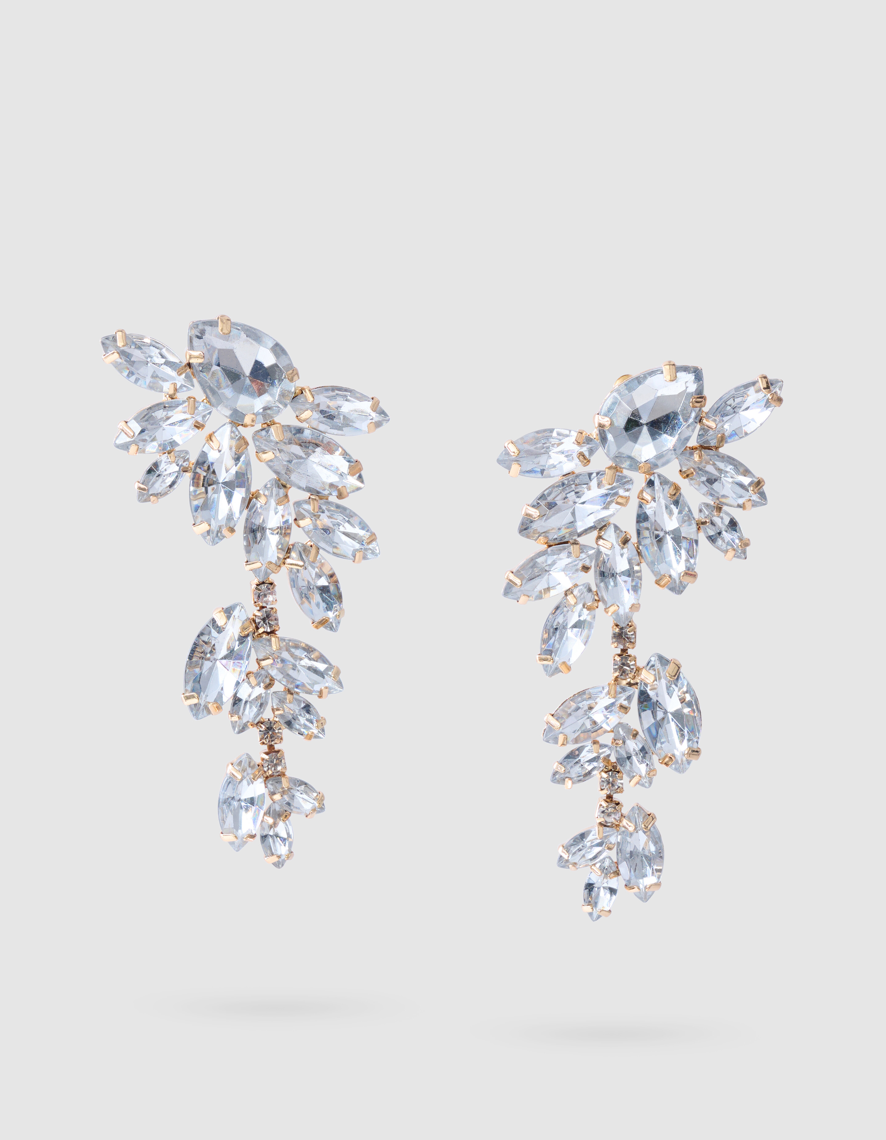 Big Strass Oorbellen Zilver SHOEBY ACCESSOIRES