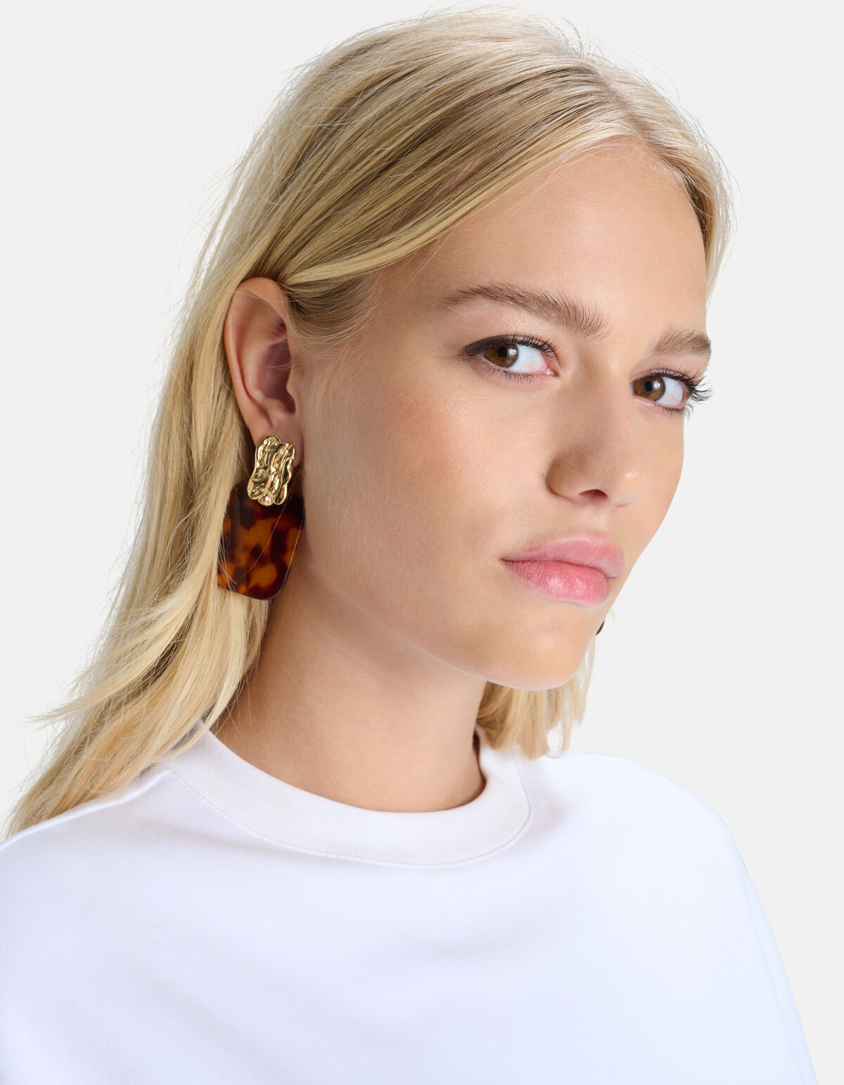 Brown Marble Oorbellen SHOEBY ACCESSOIRES