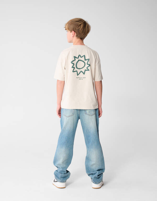 Soleil Artwork T-shirt Beige SHOEBY BOYS