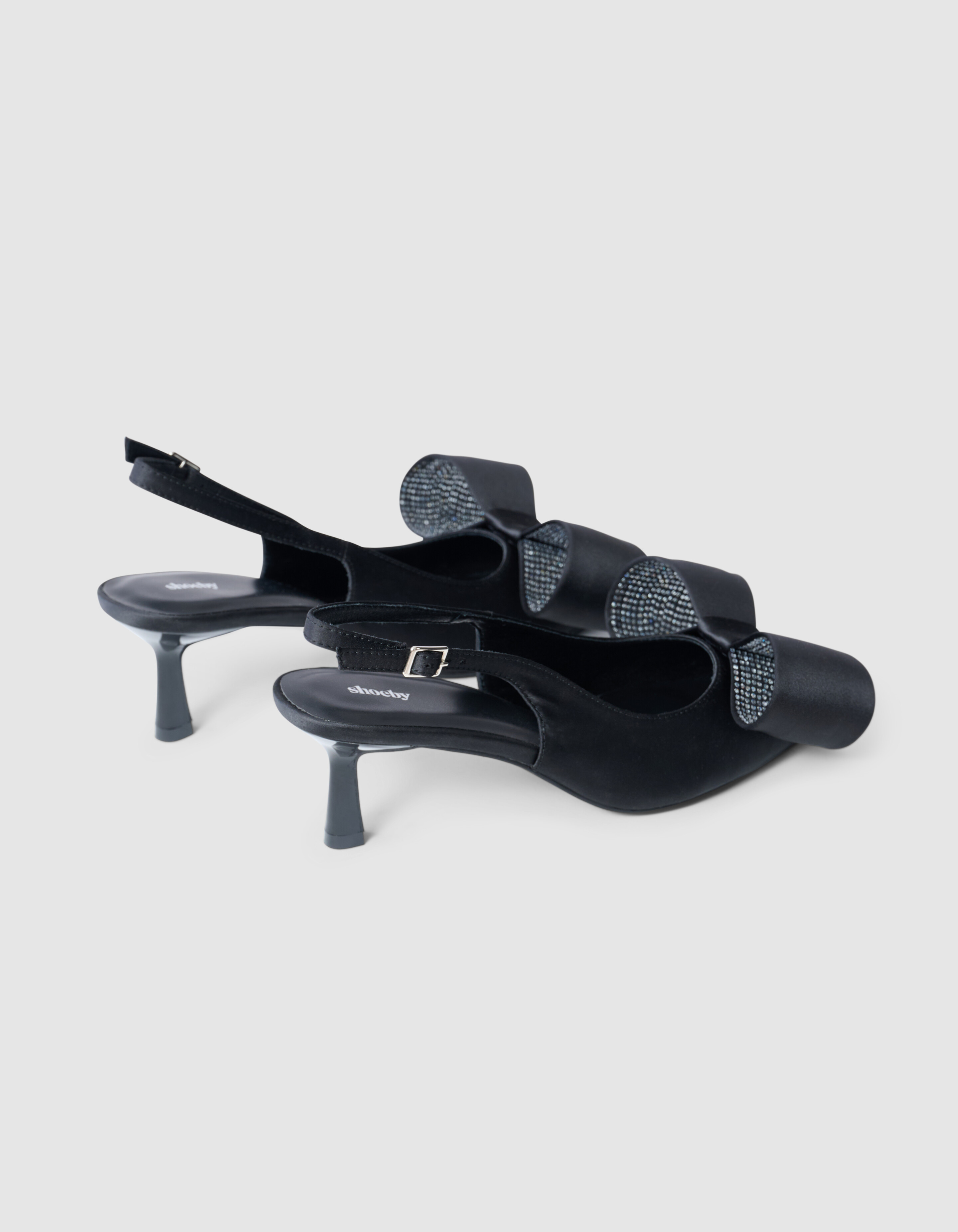 Strik Strass Hakken Zwart SHOEBY SHOES