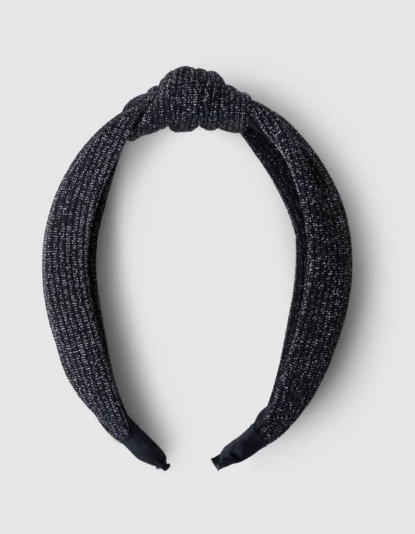 Glitter Knoop Haarband Zwart SHOEBY ACCESSOIRES