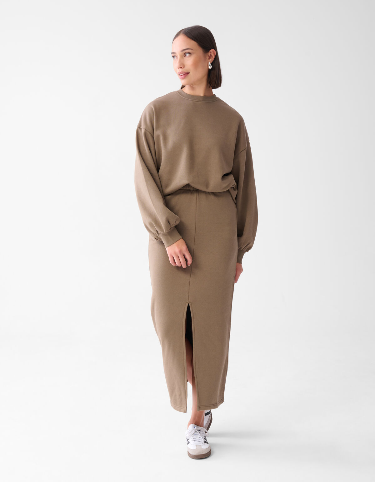 Sweat Maxi Rok Bruin SHOEBY WOMEN