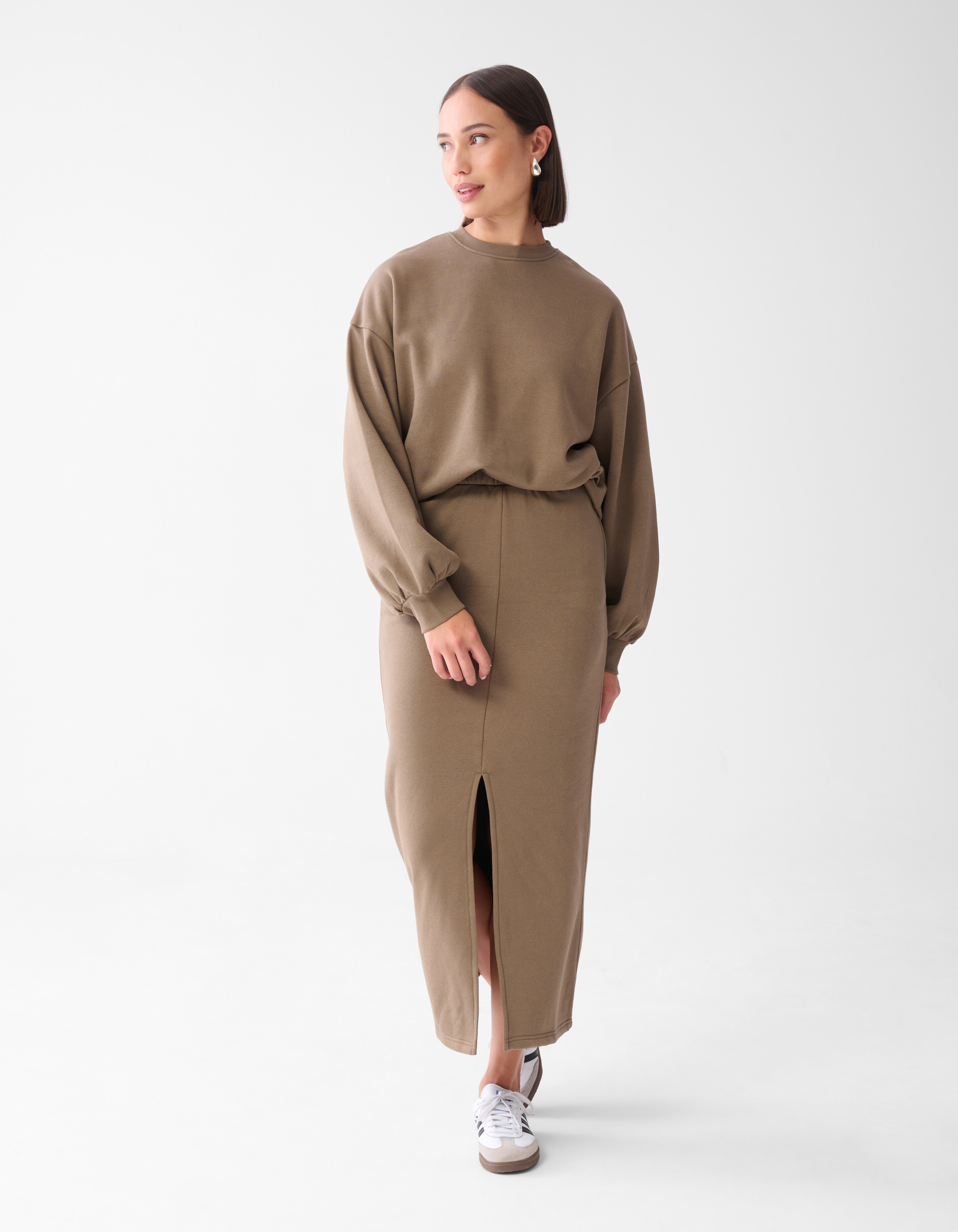 Sweat Maxi Rok Bruin SHOEBY WOMEN