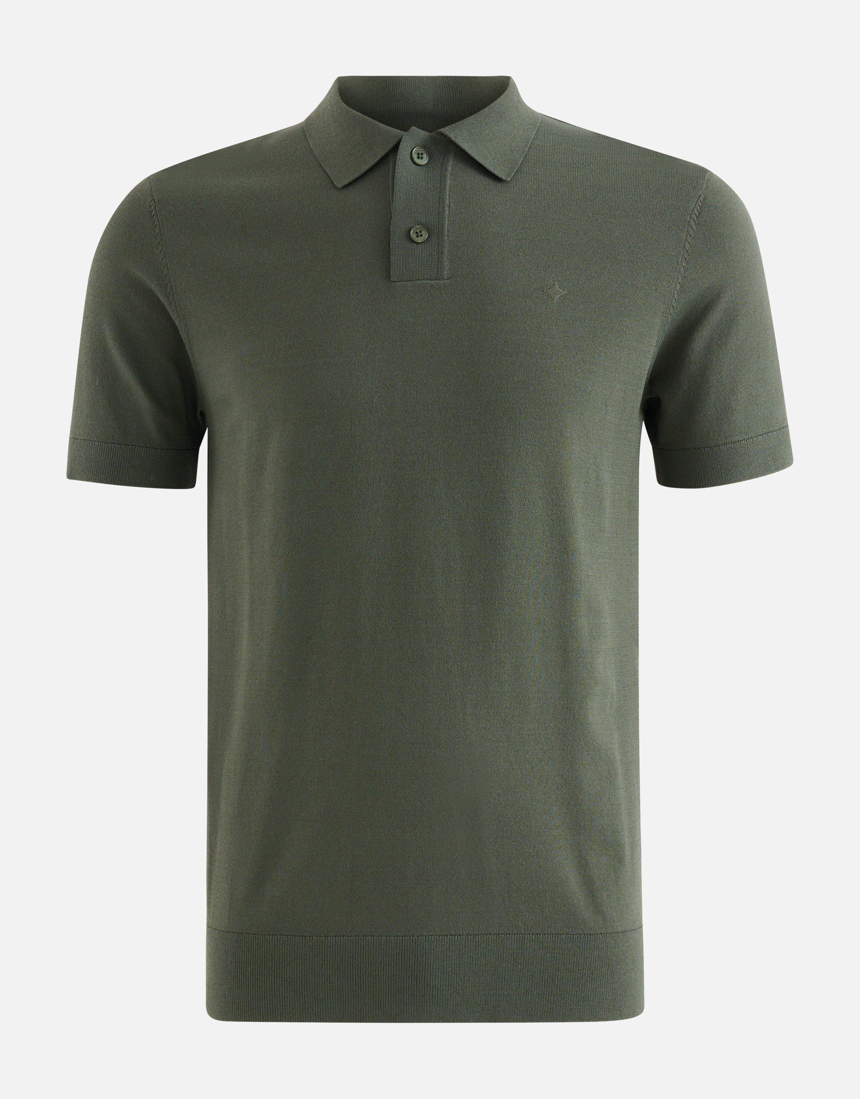 Gebreide Polo Donkergroen SHOEBY MEN