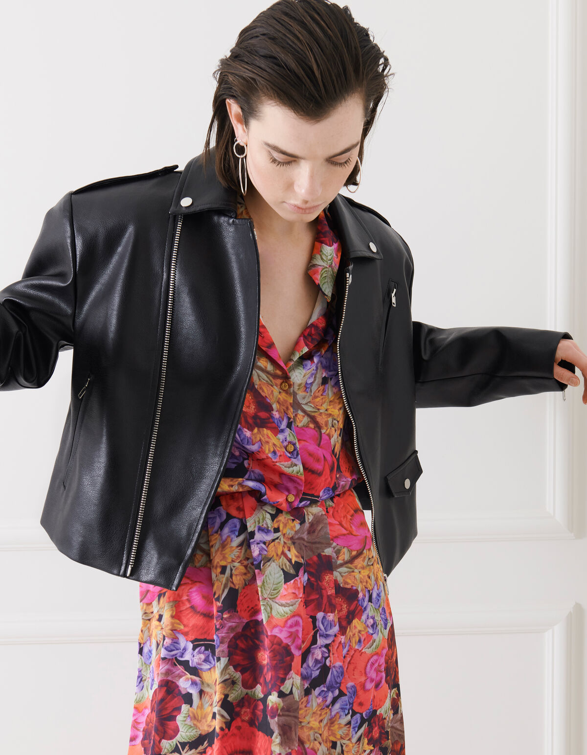 Vegan Leren Biker Jack Zwart SHOEBY WOMEN