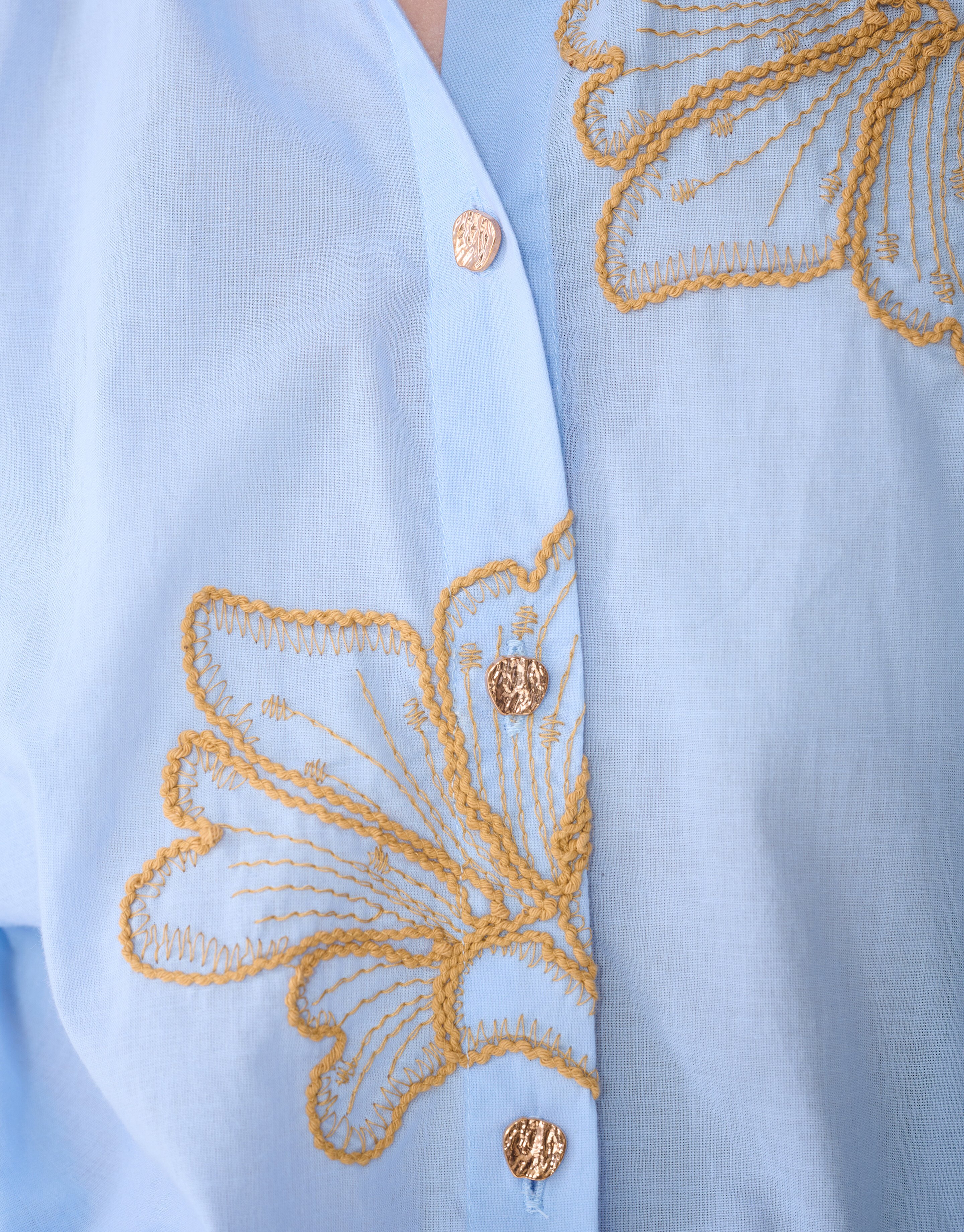 Bloem Koord Blouse Lichtblauw By Mieke SHOEBY WOMEN