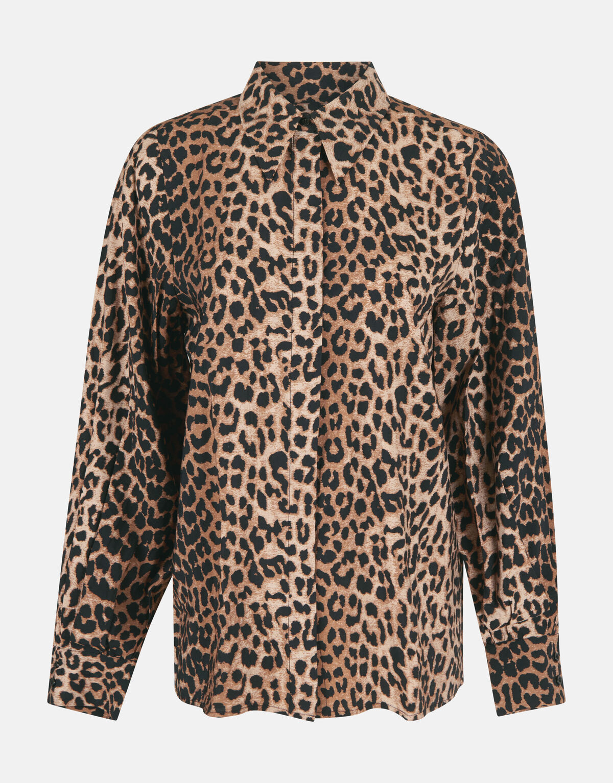Printed Leopard Blouse Bruin SHOEBY WOMEN