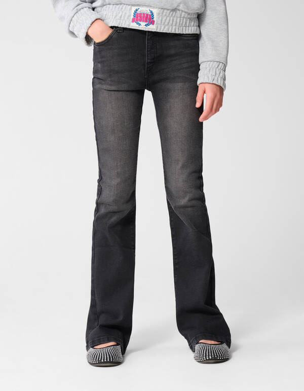 Flared Denim Jeans Zwart SHOEBY GIRLS