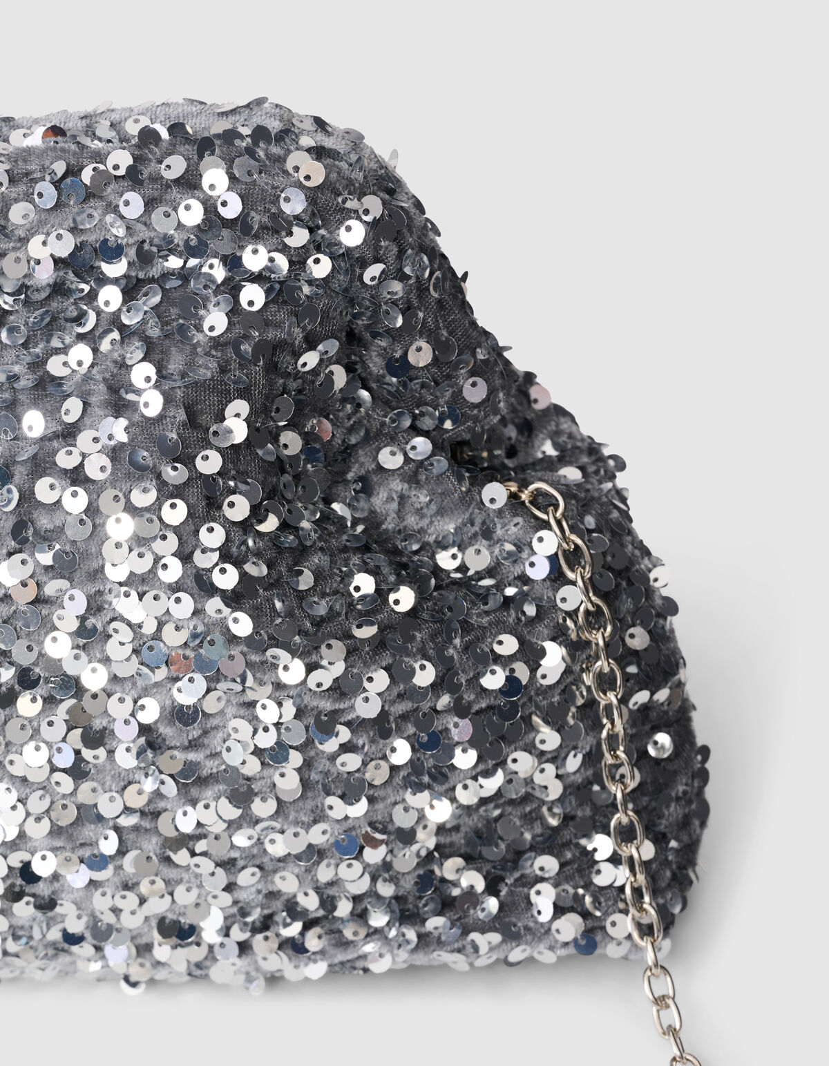 Sequin Clutch Zilver SHOEBY ACCESSOIRES