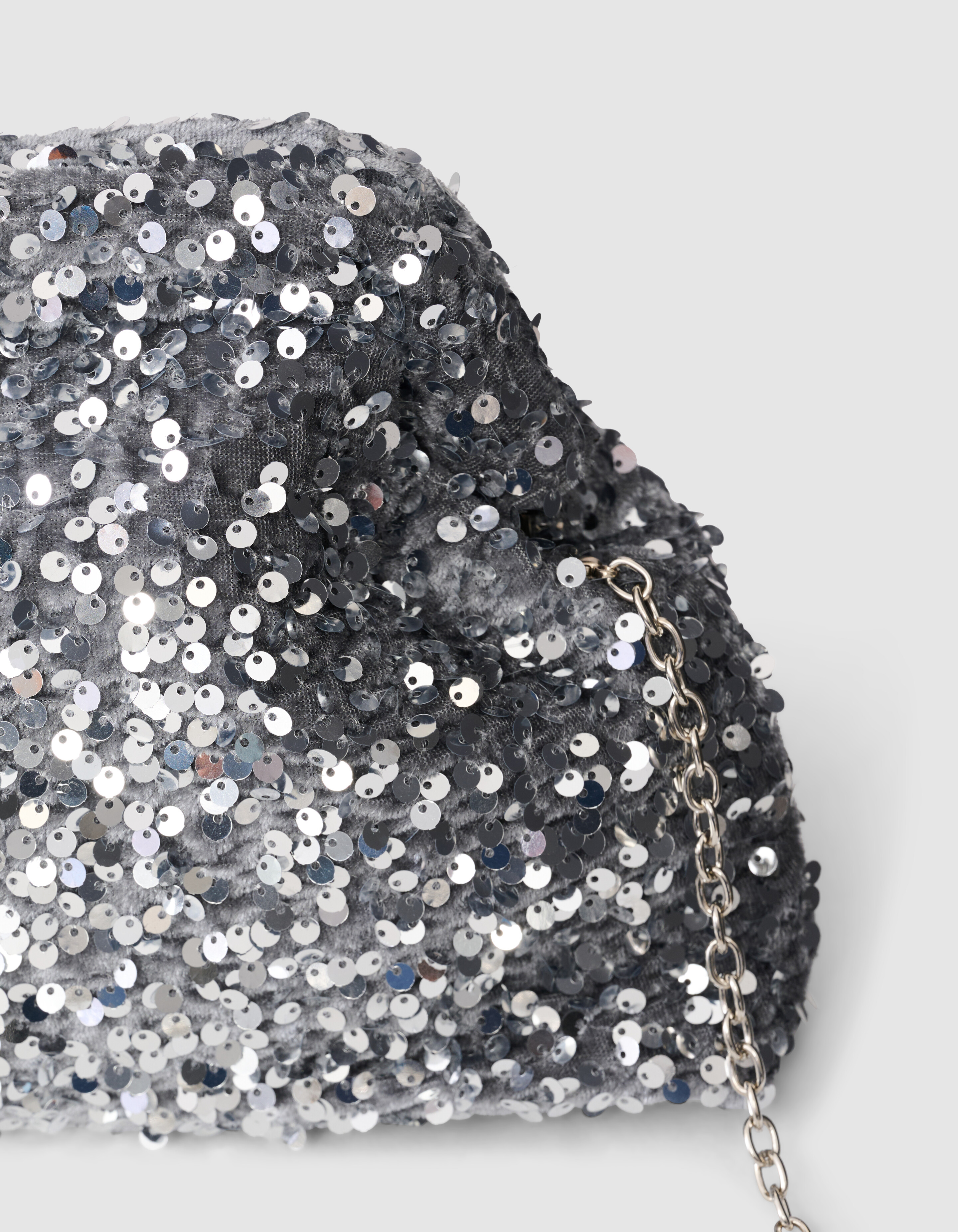 Sequin Clutch Zilver SHOEBY ACCESSOIRES