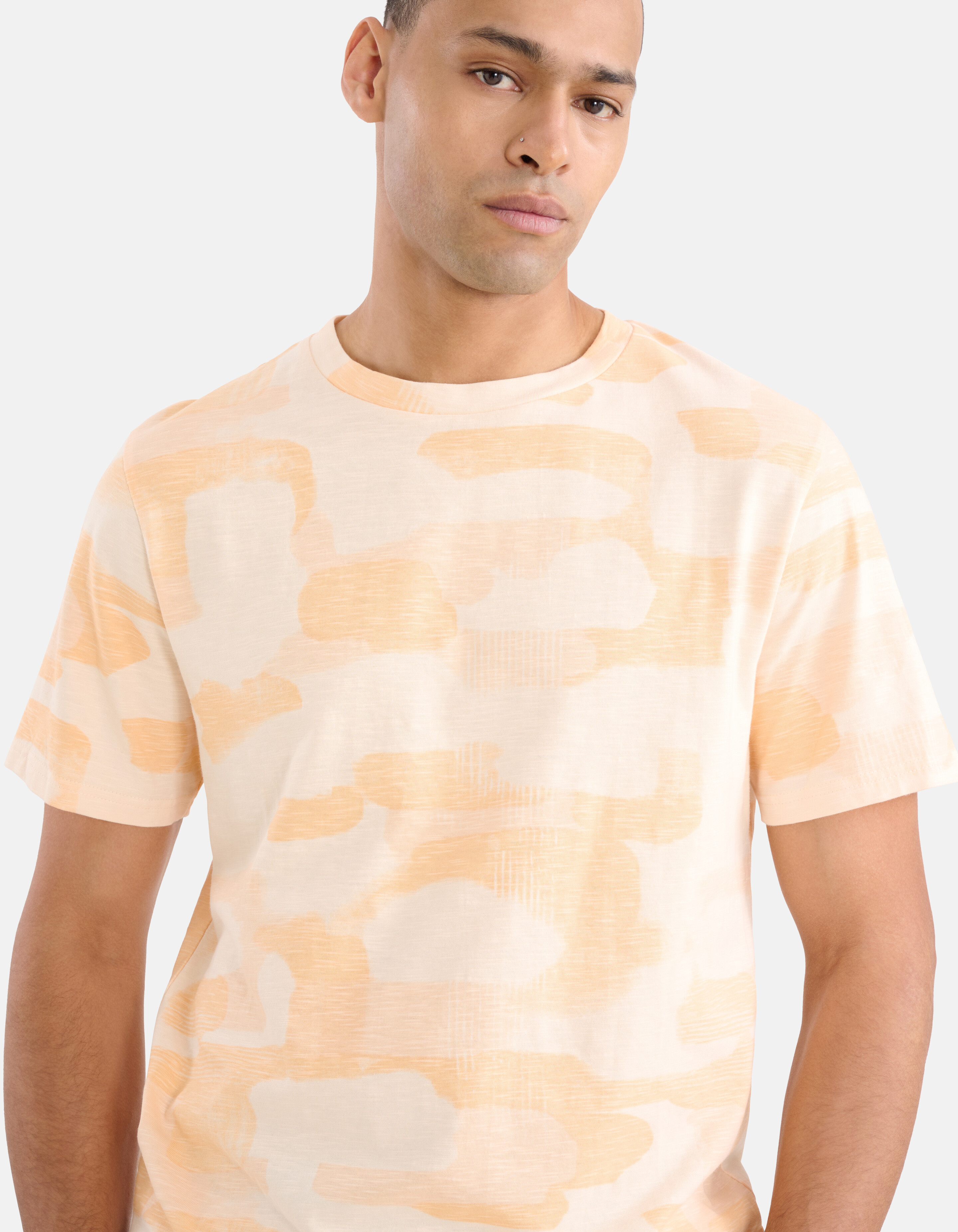 Printed Camo T-shirt Oranje SHOEBY MEN