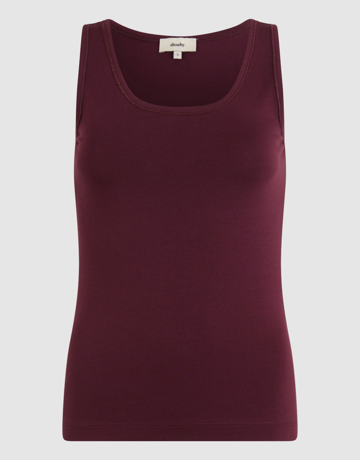 Basis Tanktop Donkerrood SHOEBY WOMEN