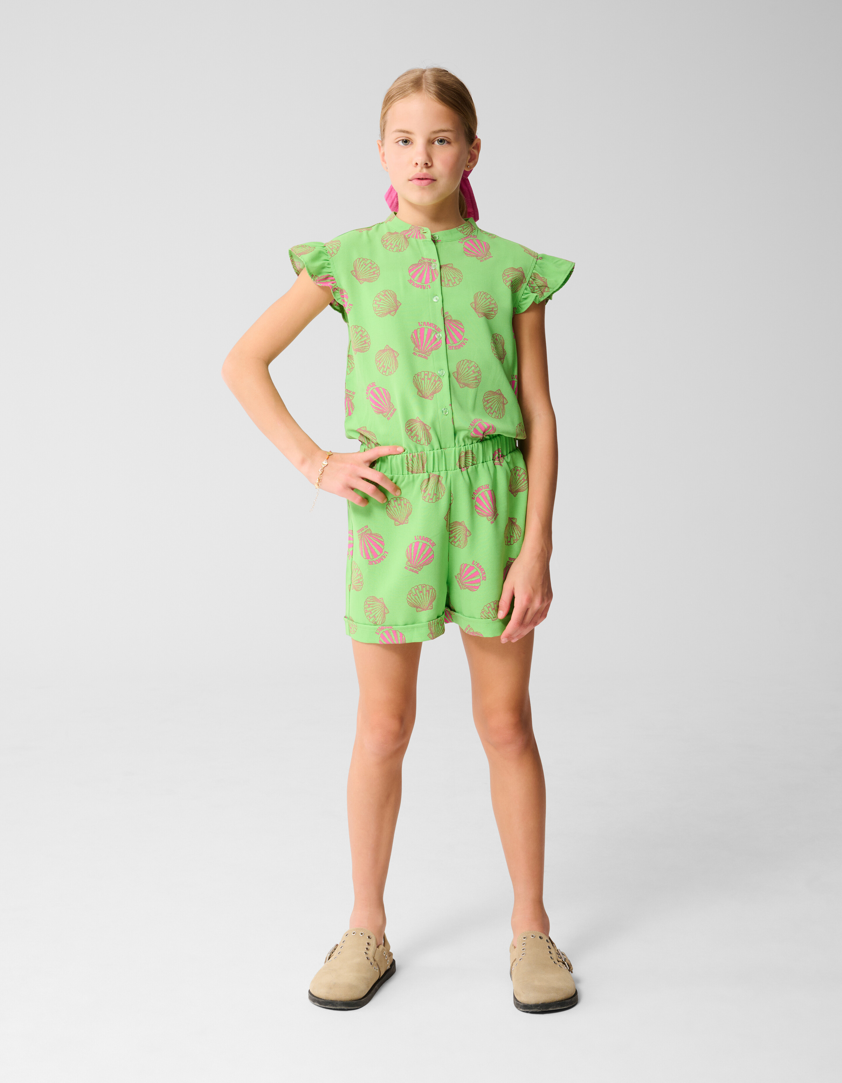 Schelpen Jumpsuit Groen SHOEBY GIRLS