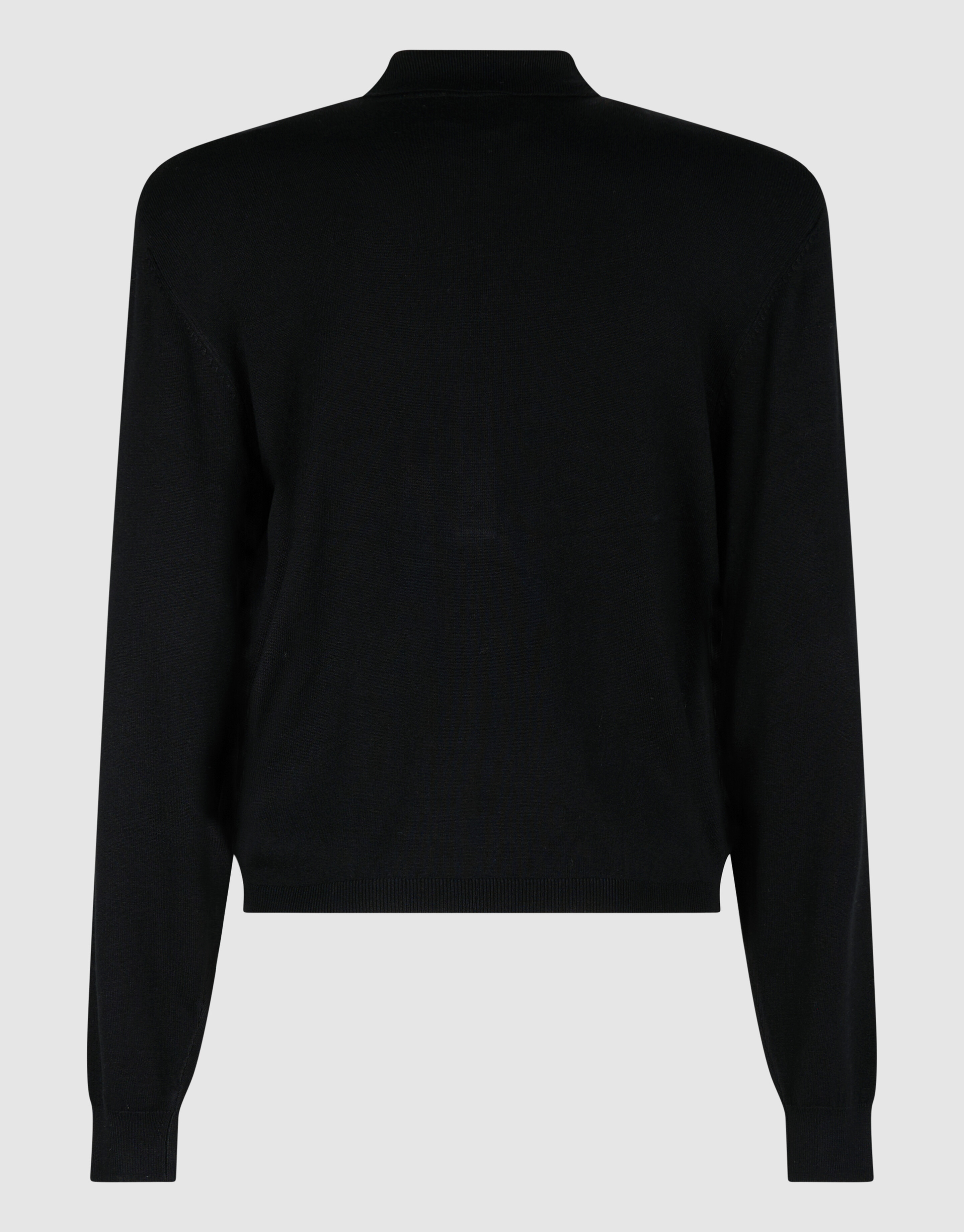 Gebreide Longsleeve Polo Zwart SHOEBY WOMEN