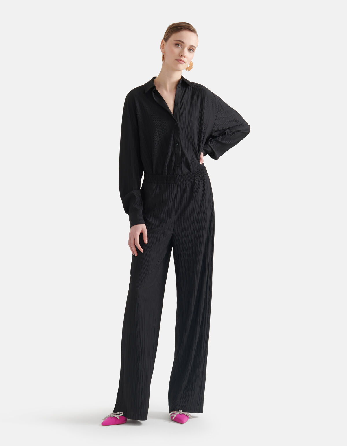 Crinkle Broek Zwart SHOEBY WOMEN