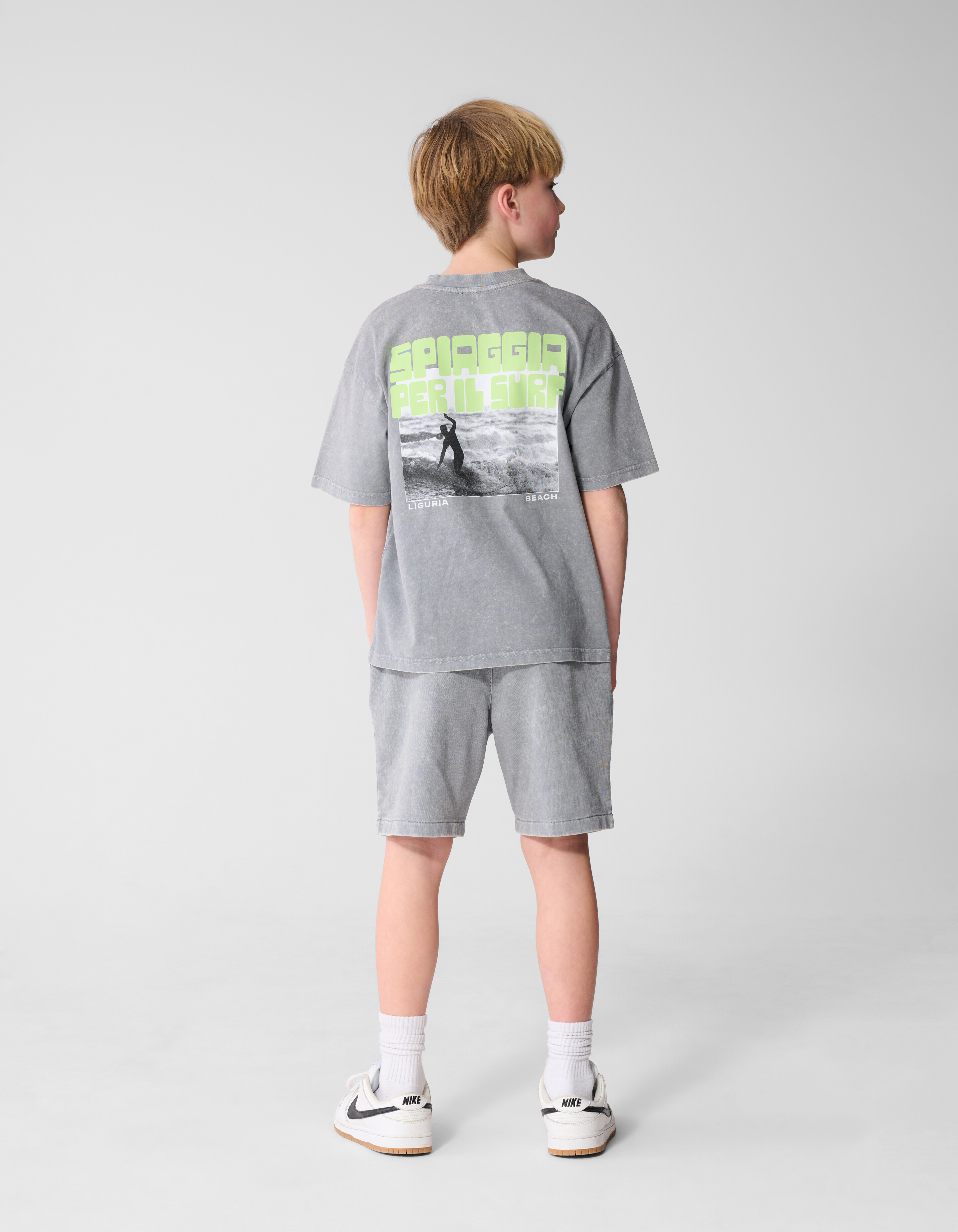 Surf Wave Artwork Short Grijs SHOEBY BOYS