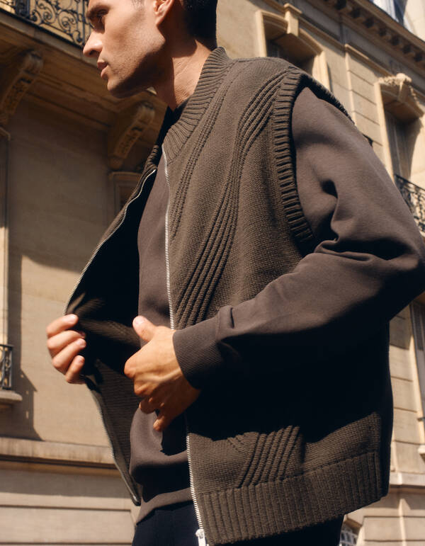 Relaxed Basis Sweater Donkerbruin SHOEBY MEN