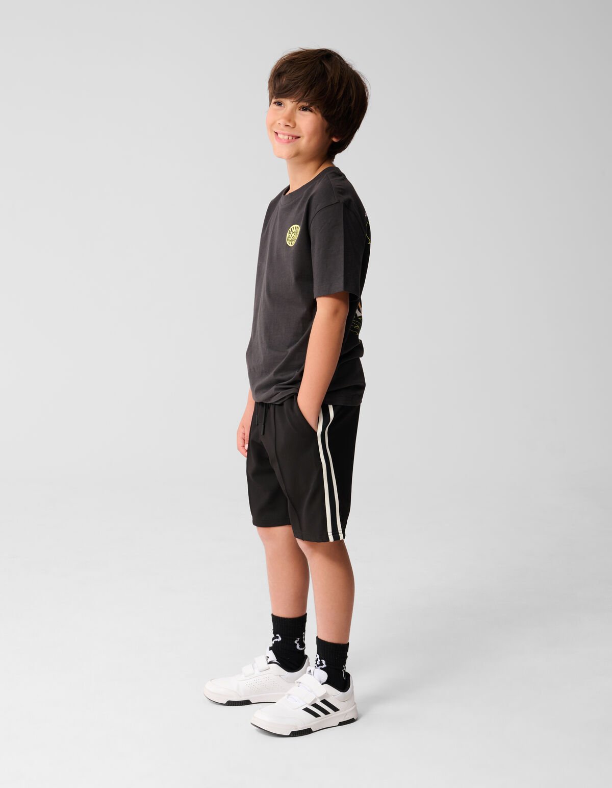 Aloha Artwork T-shirt Donkergrijs SHOEBY BOYS