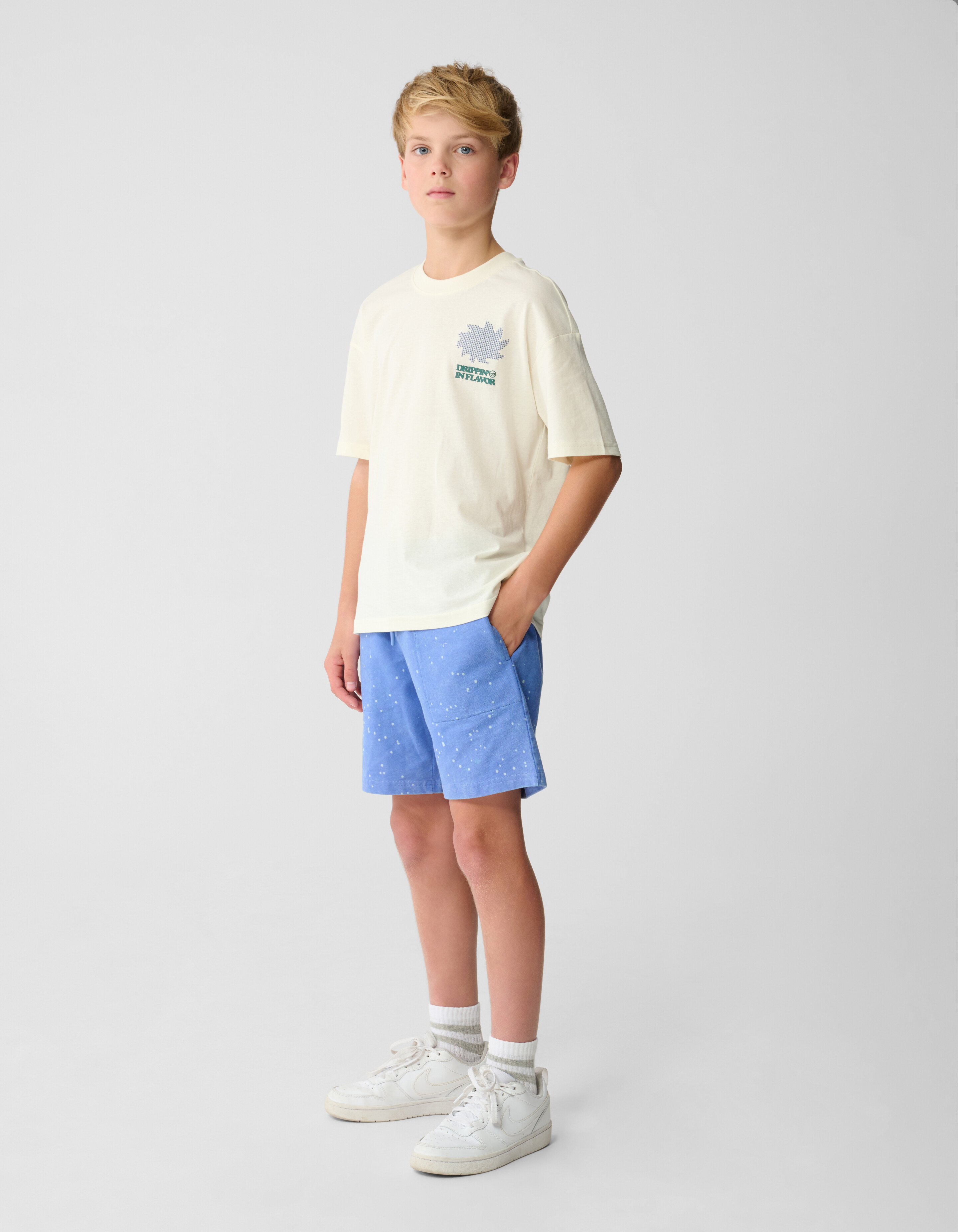 Flavor Artwork T-shirt Gebroken Wit SHOEBY BOYS