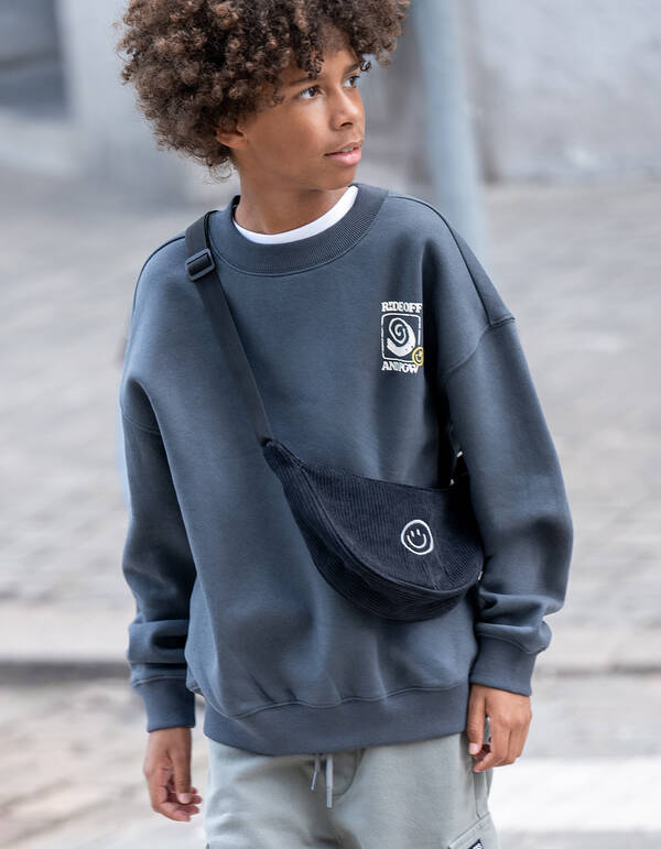Pow Artwork Sweater Donkergroen SHOEBY BOYS