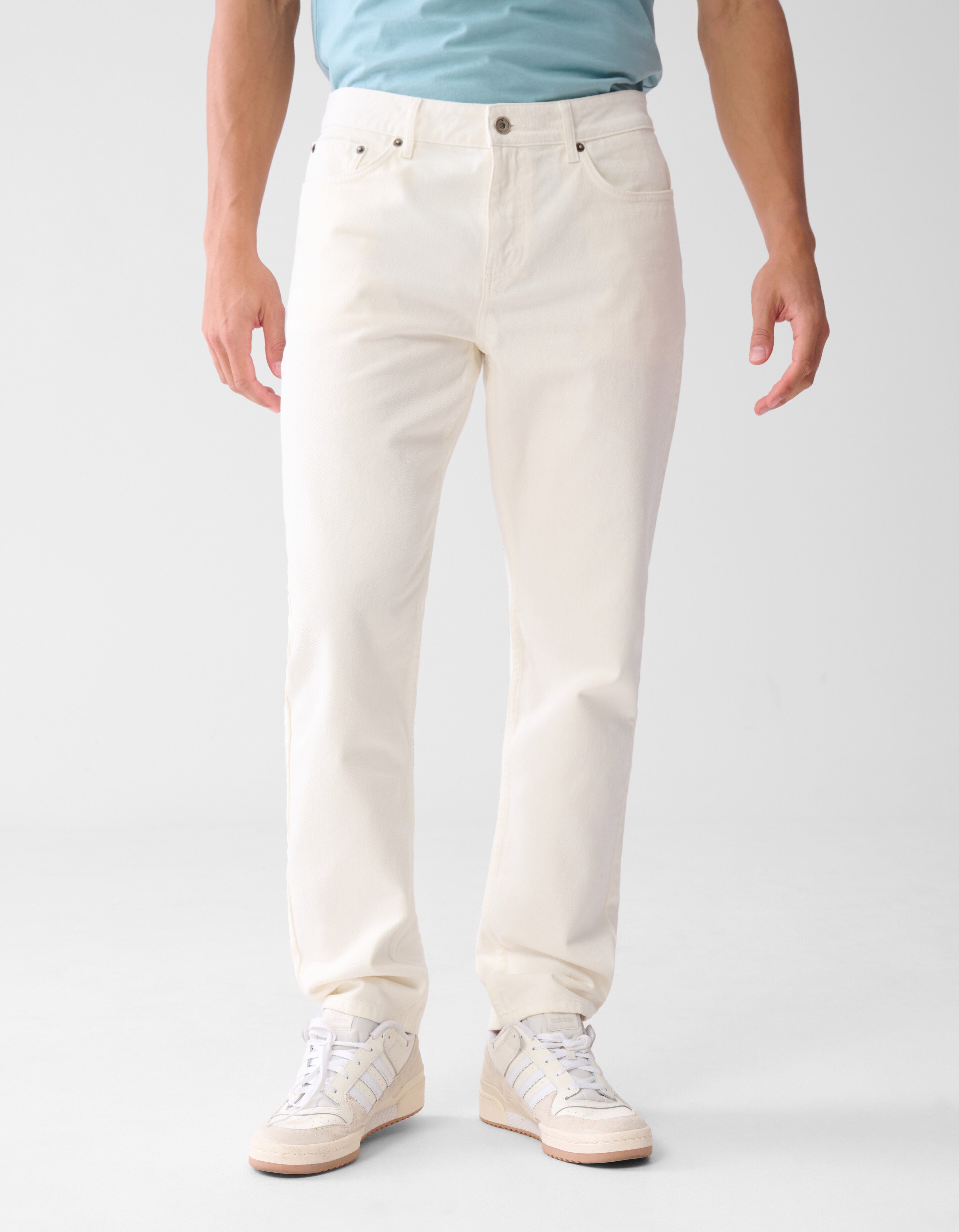 Tapered Fit Broek Gebroken Wit L32 SHOEBY MEN