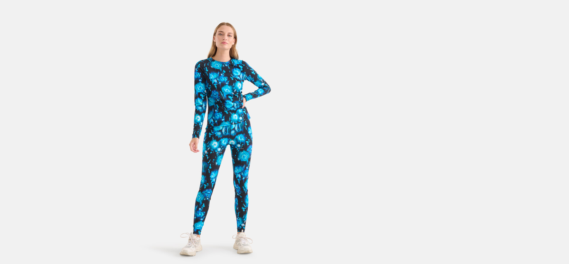 Printed Travel Legging Blauw SHOEBY WOMEN