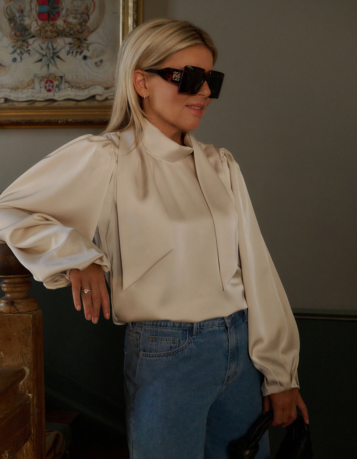 Satijnen Blouse Gebroken Wit By Lonneke SHOEBY WOMEN