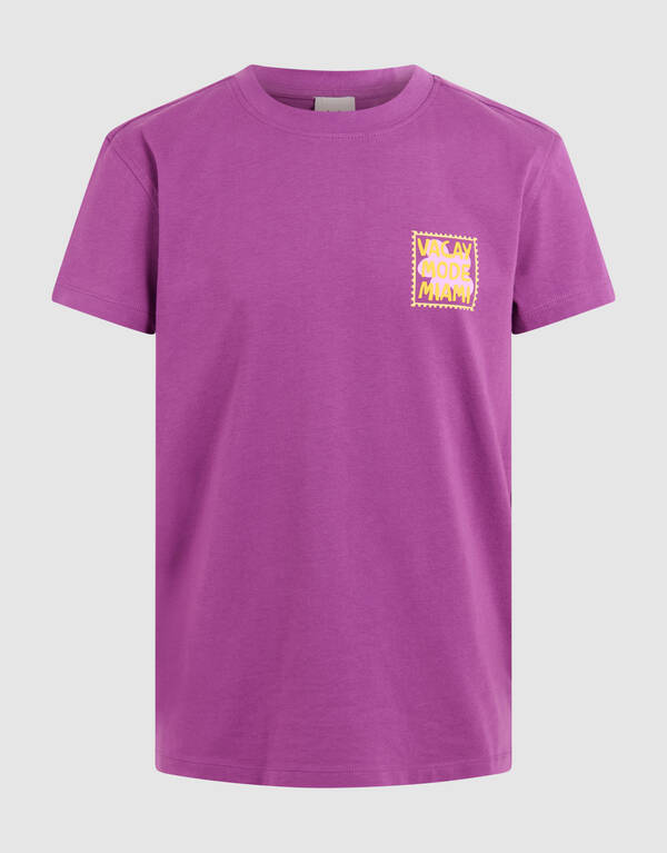 Vacay Artwork T-shirt Paars SHOEBY GIRLS