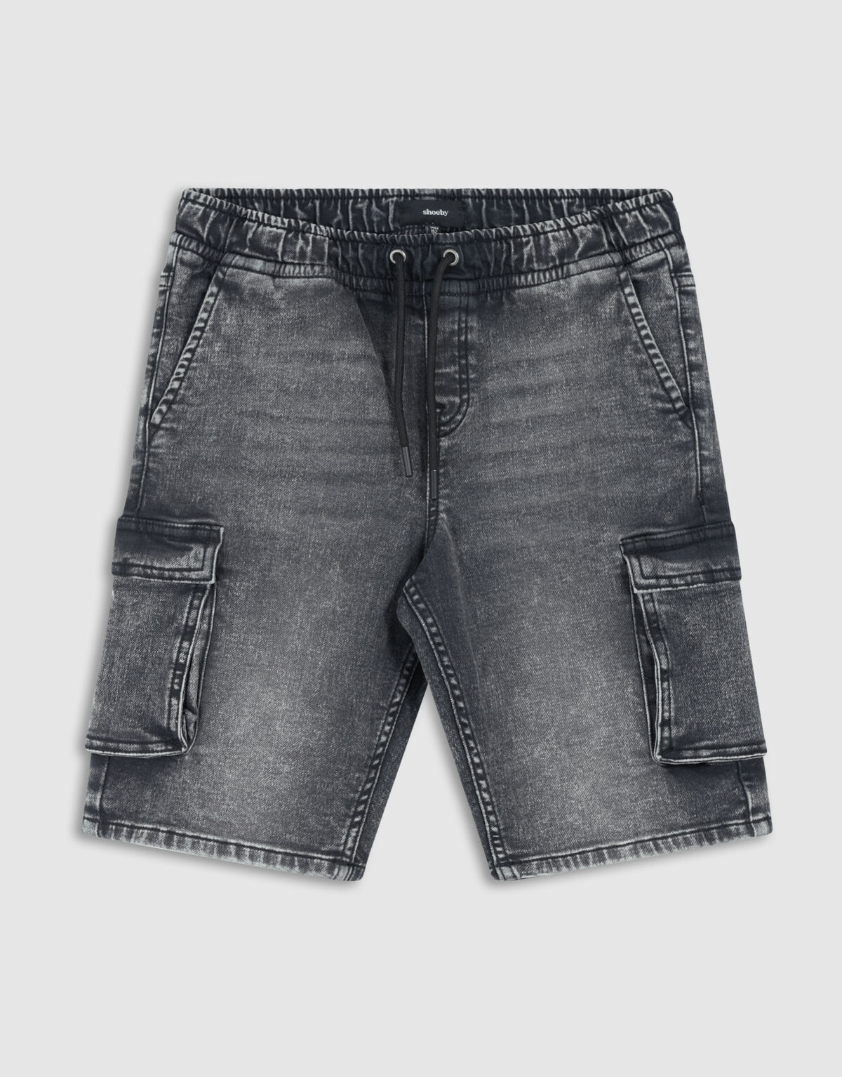 Denim Cargo Short Donkergrijs SHOEBY BOYS