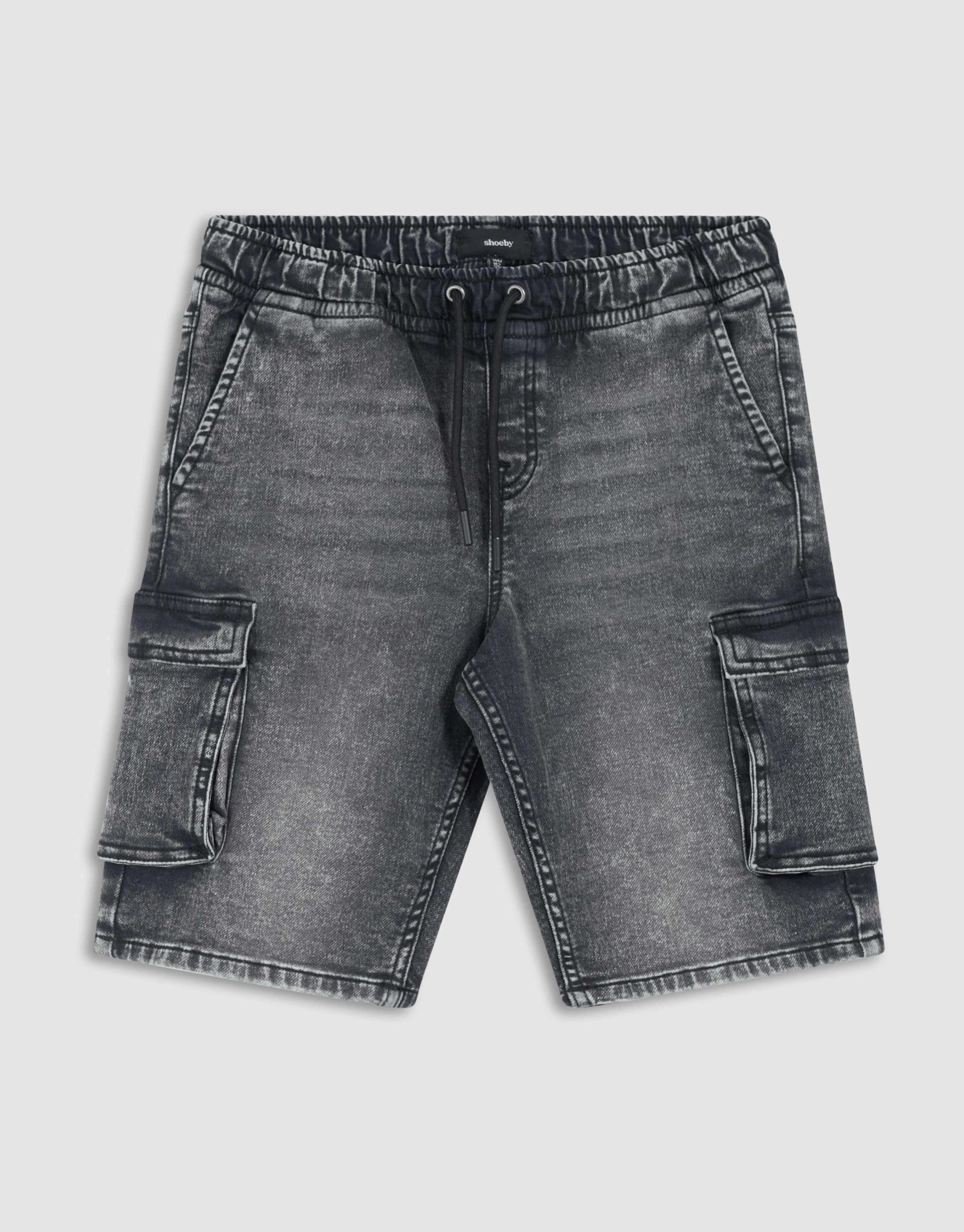 Denim Cargo Short Donkergrijs SHOEBY BOYS