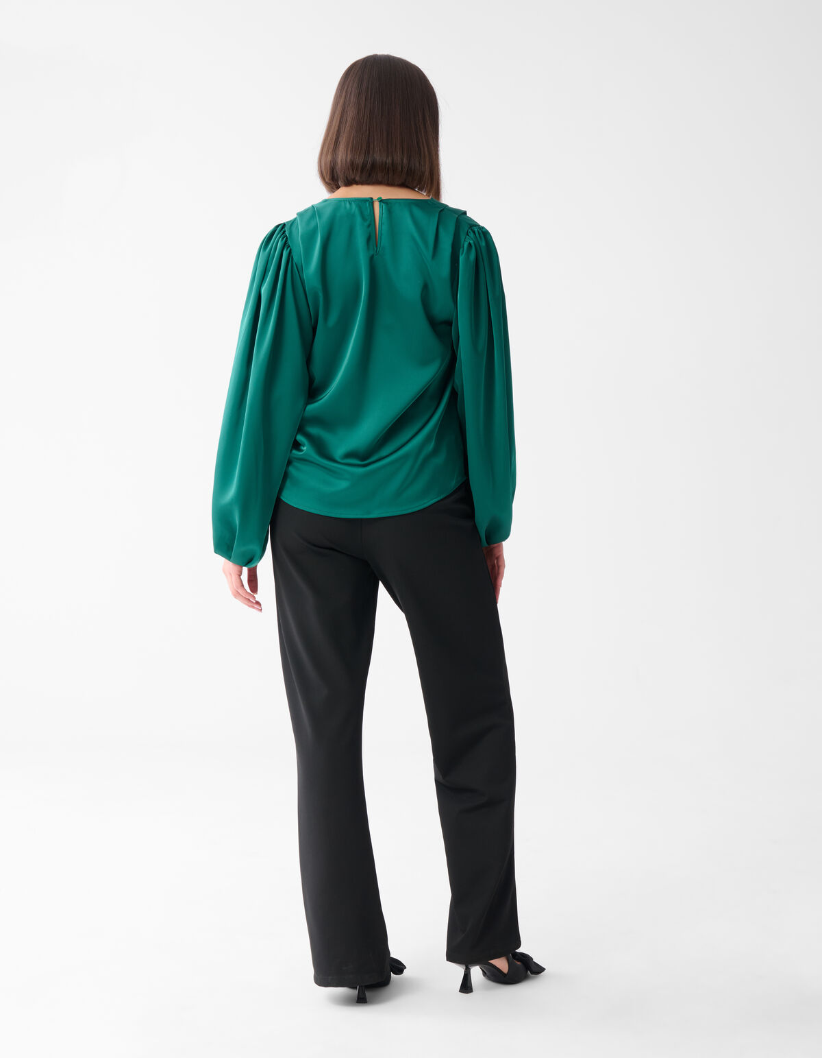 Roos Blouse Donkergroen SHOEBY WOMEN