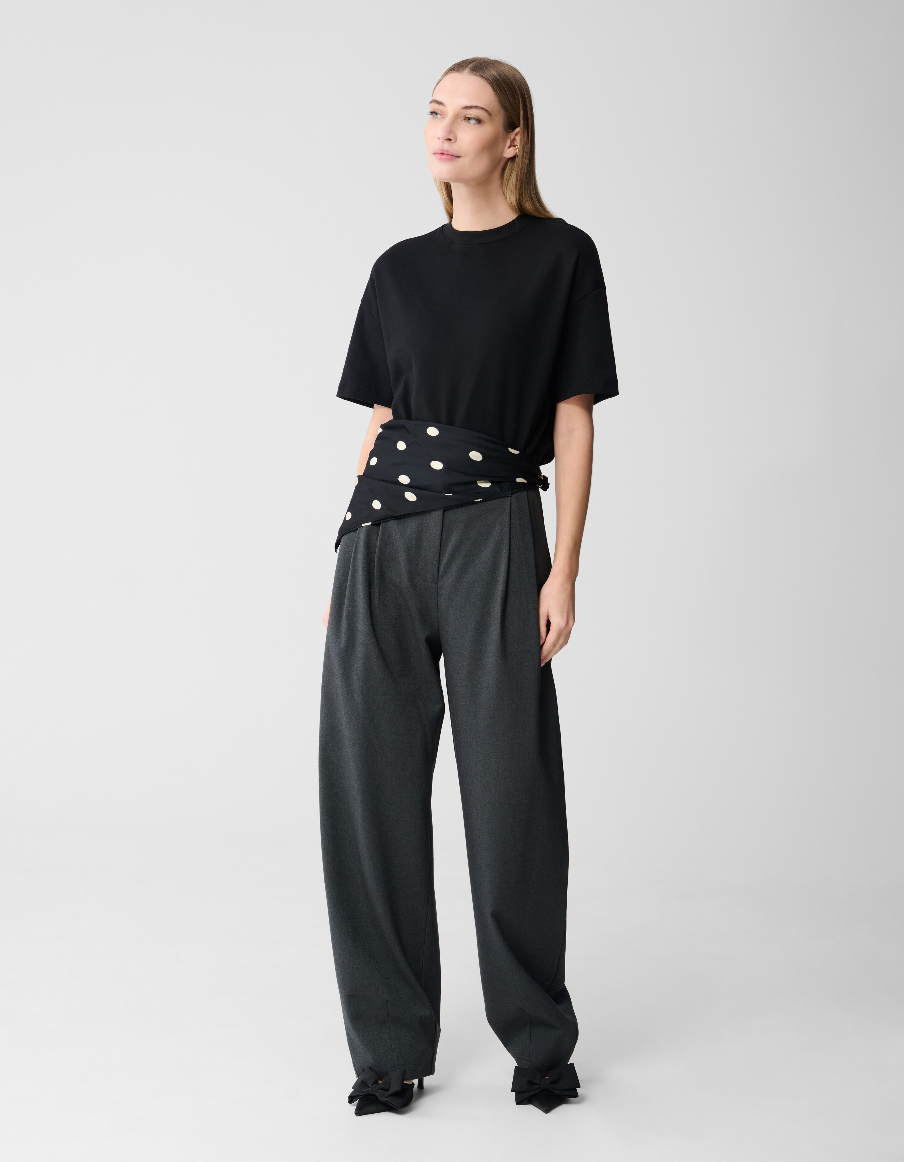 Oversized Basis T-shirt Zwart SHOEBY WOMEN