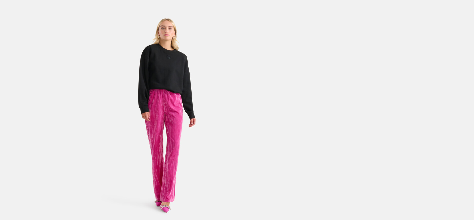 Velvet Broek Roze By Lizzy SHOEBY WOMEN