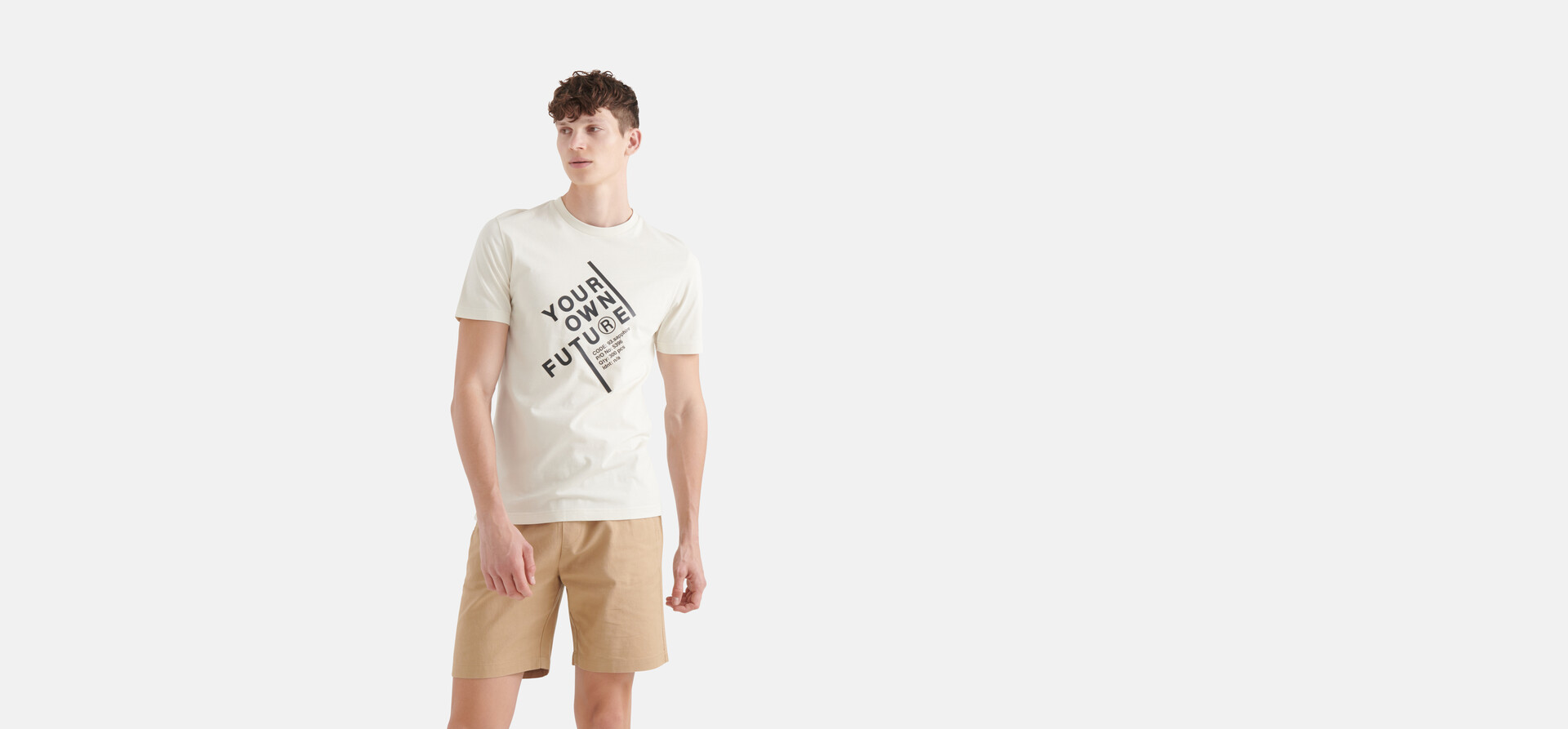 Artwork T-shirt Gebroken Wit SHOEBY MEN