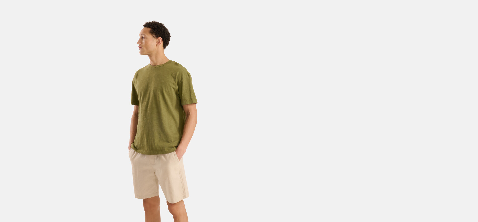 Jersey T-shirt Olijfgroen SHOEBY MEN