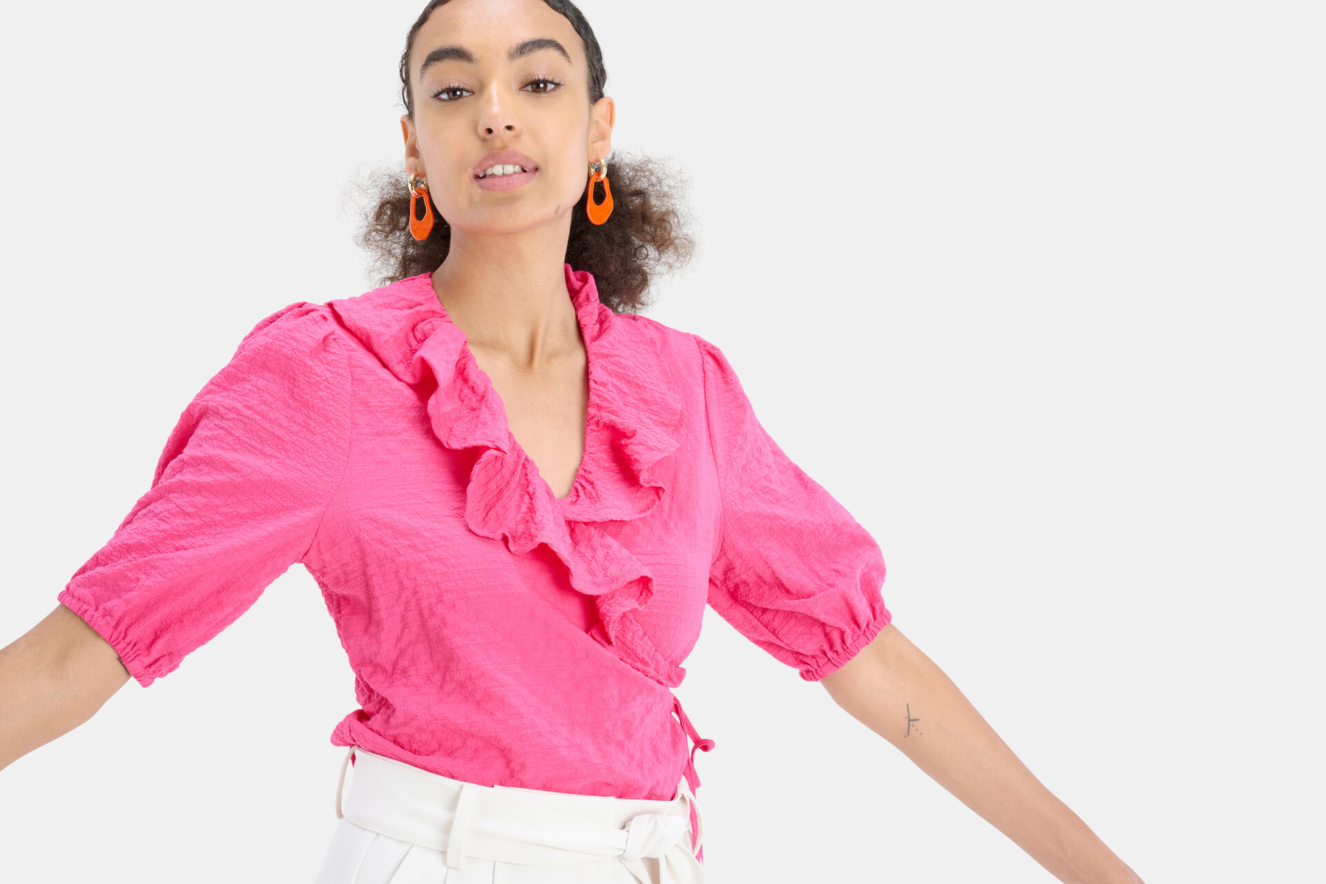 Solid Wrap Blouse EKSEPT