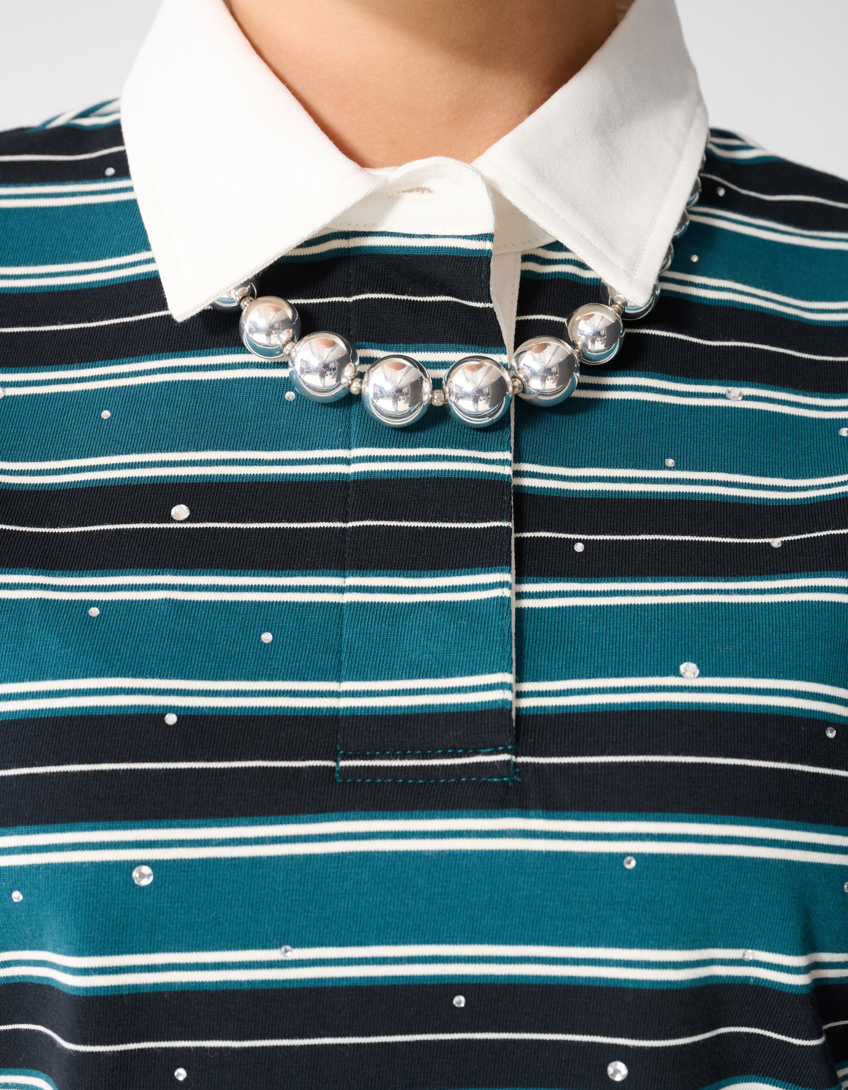 Strass Cropped Polo Petrol SHOEBY WOMEN