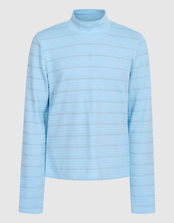 Lurex Longsleeve Top Lichtblauw SHOEBY GIRLS