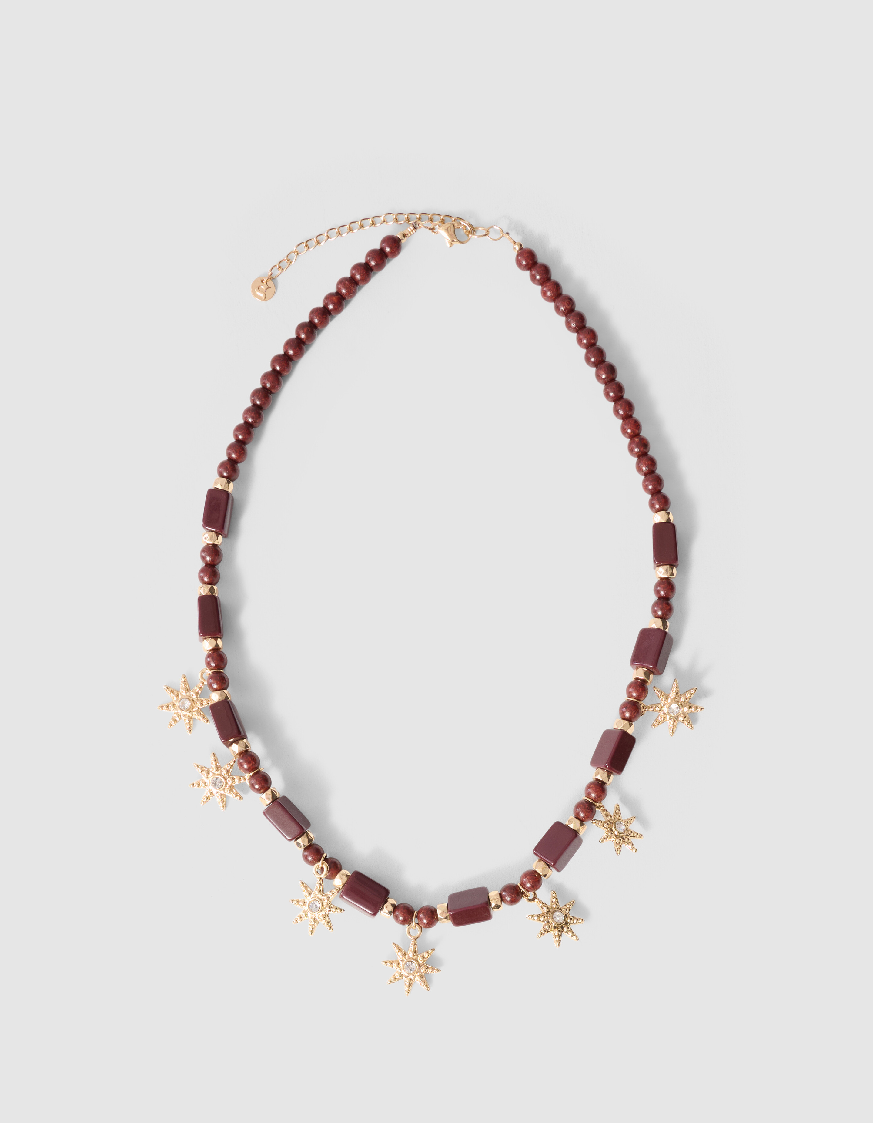 Starry Beaded Ketting Bruin/Goud SHOEBY ACCESSOIRES