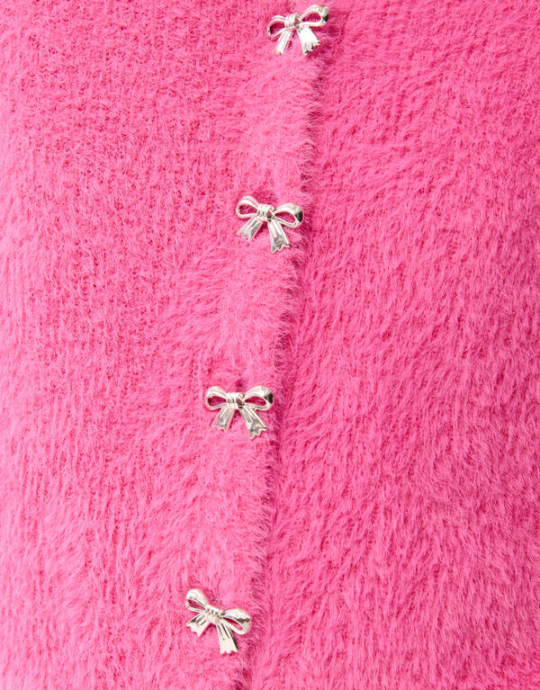 Harig Strik Vest Roze SHOEBY GIRLS