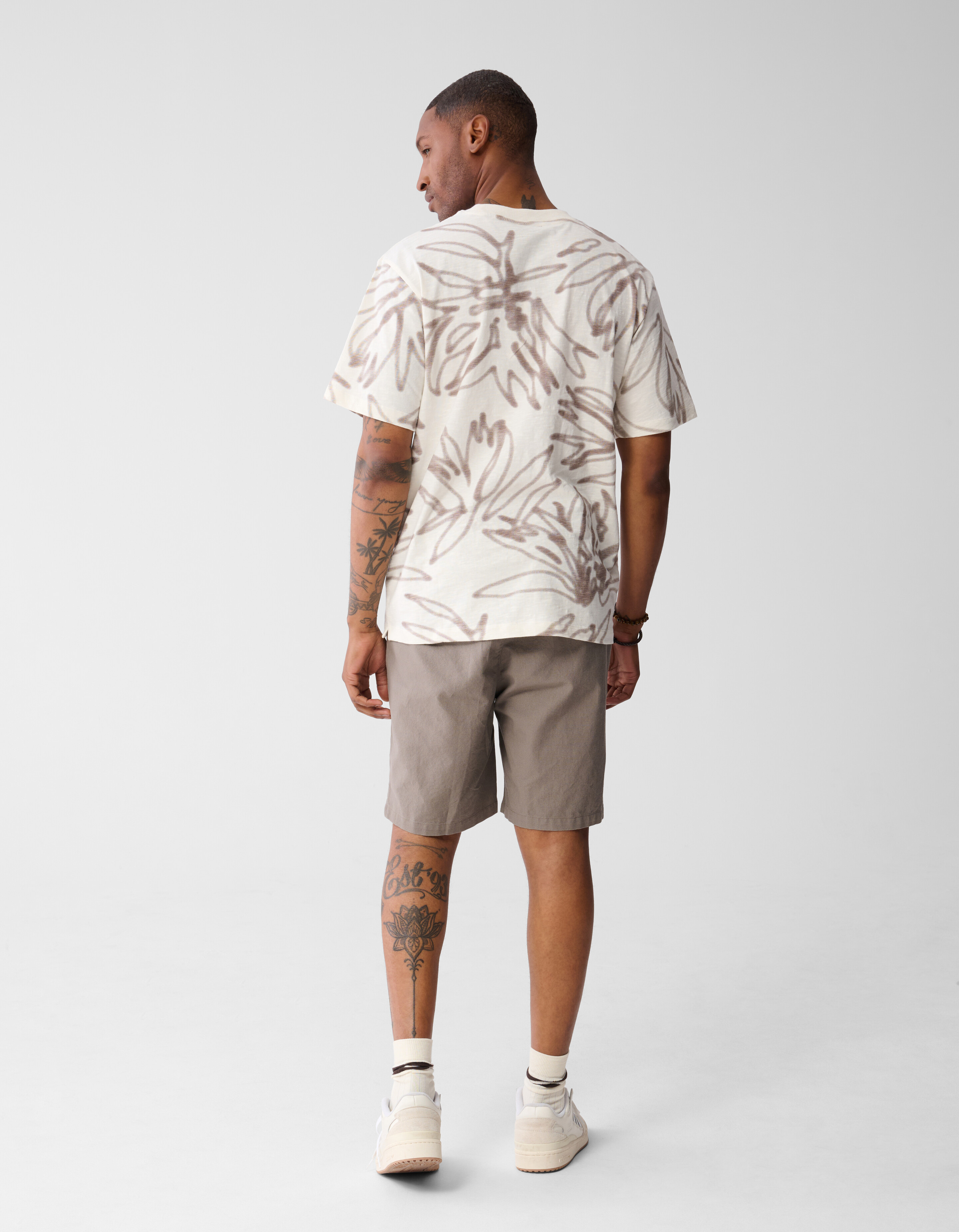 Printed T-shirt Gebroken Wit SHOEBY MEN