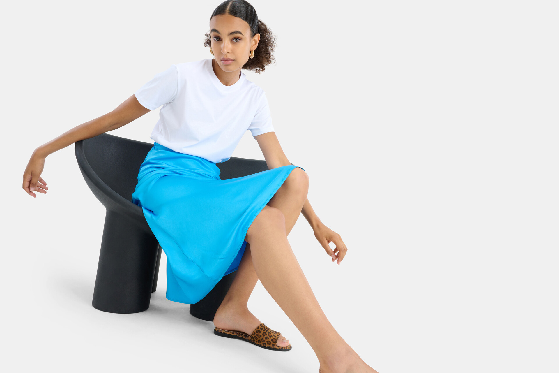 Blauwe Sleek Rok EKSEPT
