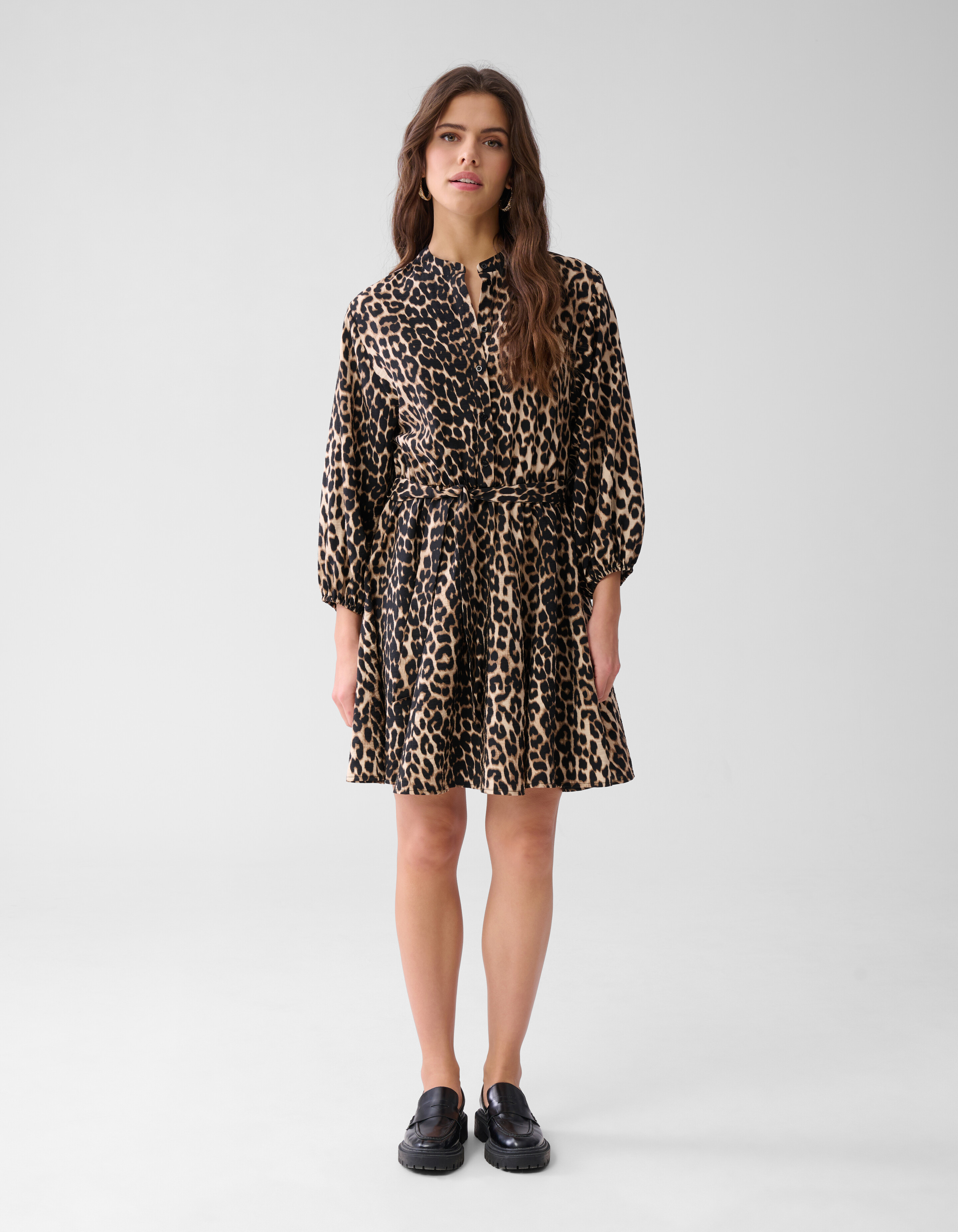 Leopard Mini Jurk Bruin SHOEBY WOMEN