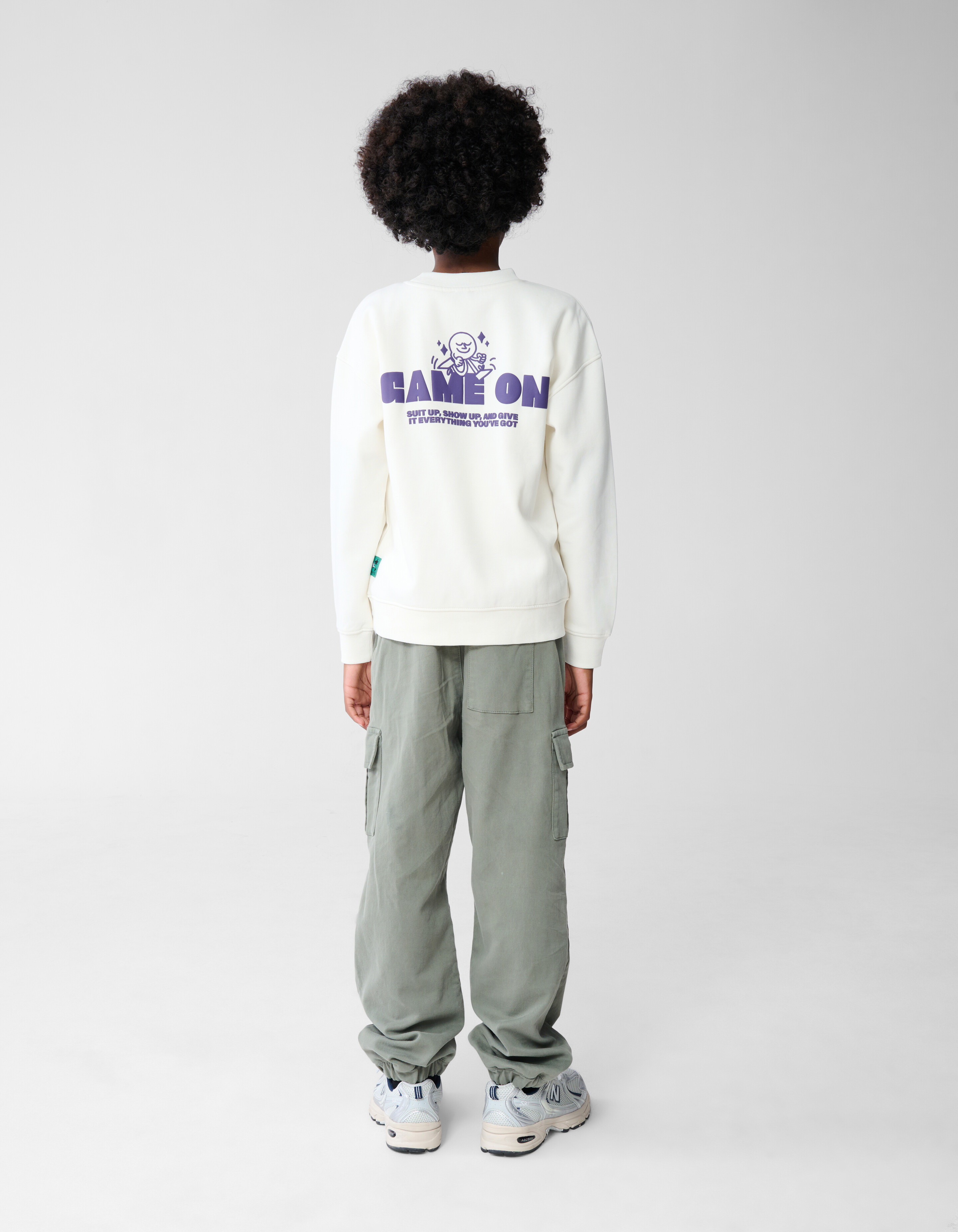 Game On Artwork Sweater Gebroken Wit SHOEBY BOYS